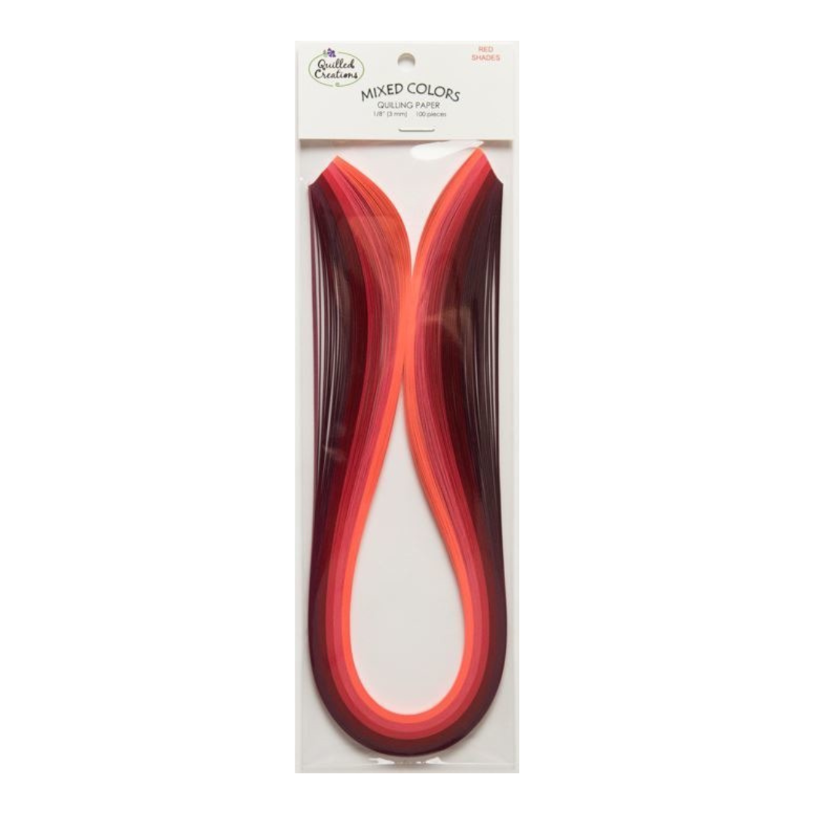 QUILLED CREATIONS MIXED PAPER PACK 1/8" RED SHADES