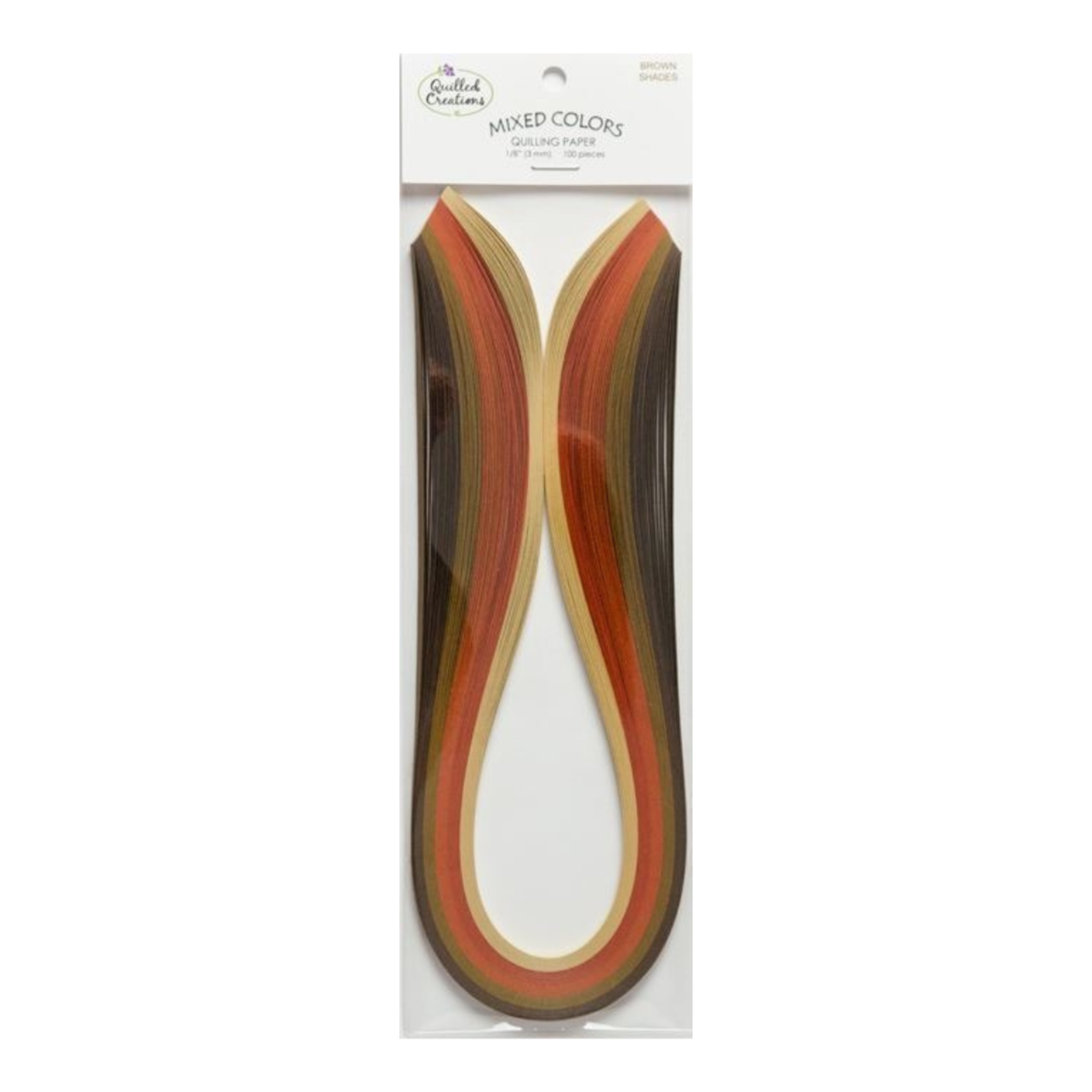 QUILLED CREATIONS MIXED PAPER PACK 1/8" BROWN SHADES
