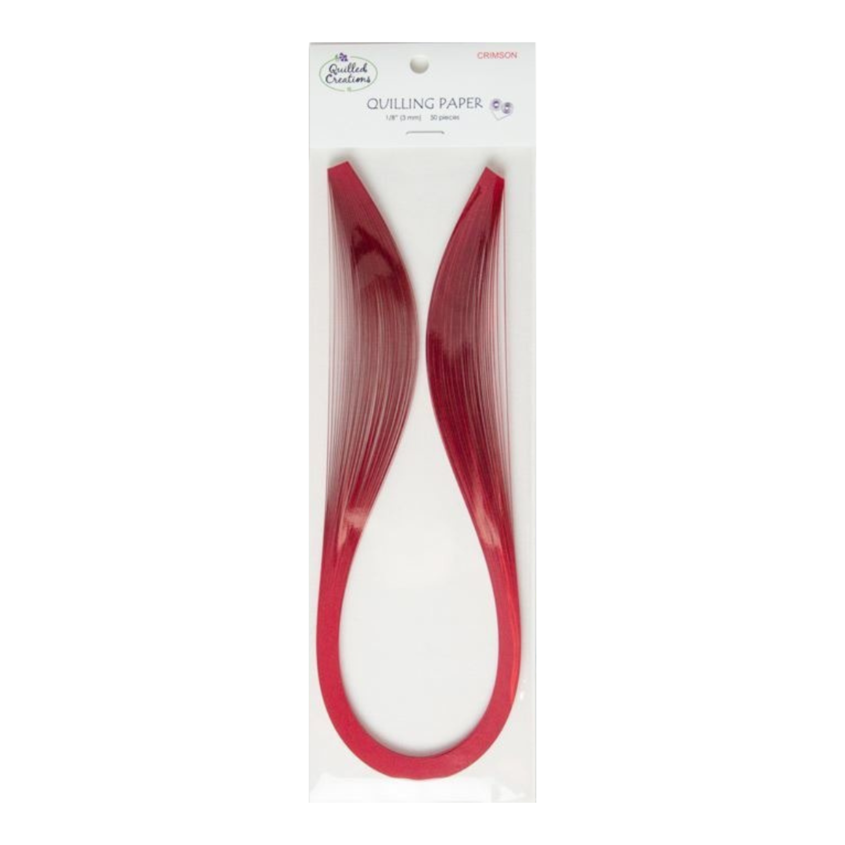 QUILLED CREATIONS SOLID PAPER 1/8" CRIMSON