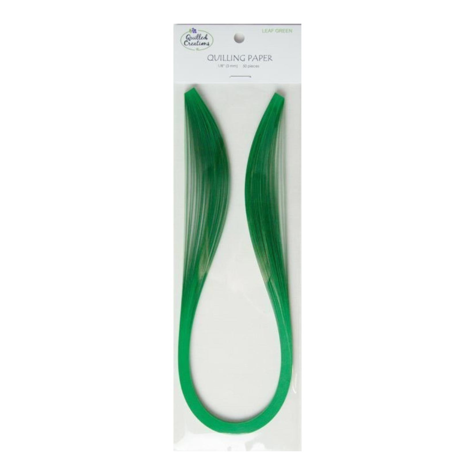 QUILLED CREATIONS SOLID PAPER 1/8" LEAF GREEN