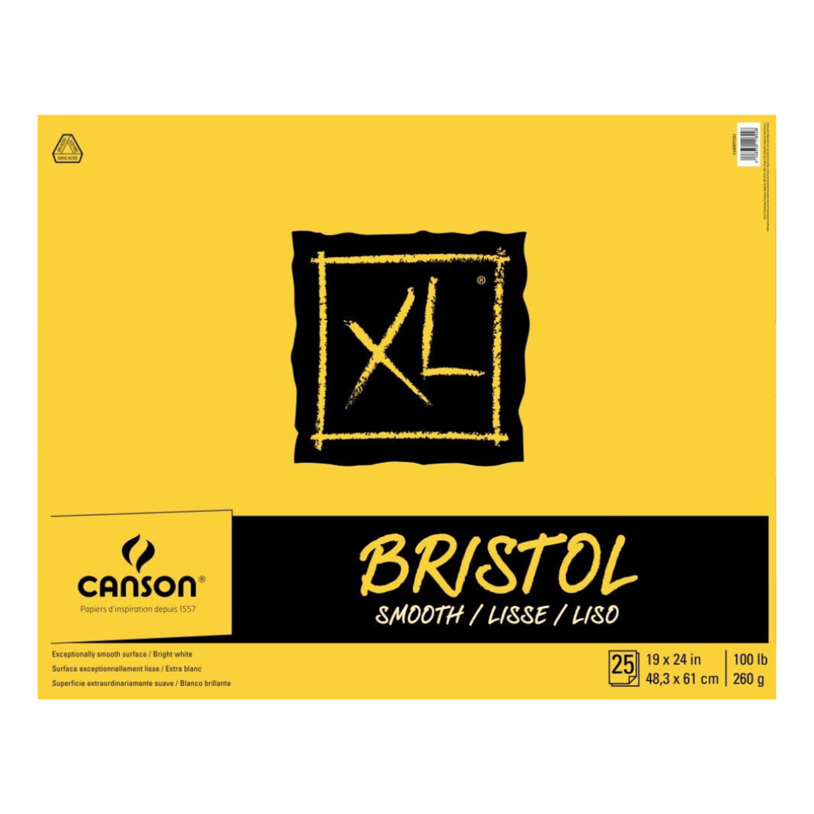 CANSON CANSON ARTIST BRISTOL PAD SMOOTH 19X24 15/SHT*