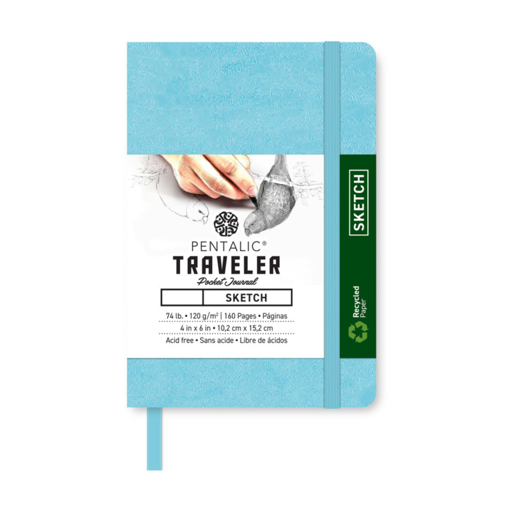 PENTALIC PENTALIC TRAVELER POCKET JOURNAL SKETCH 4X6 TURQUOISE