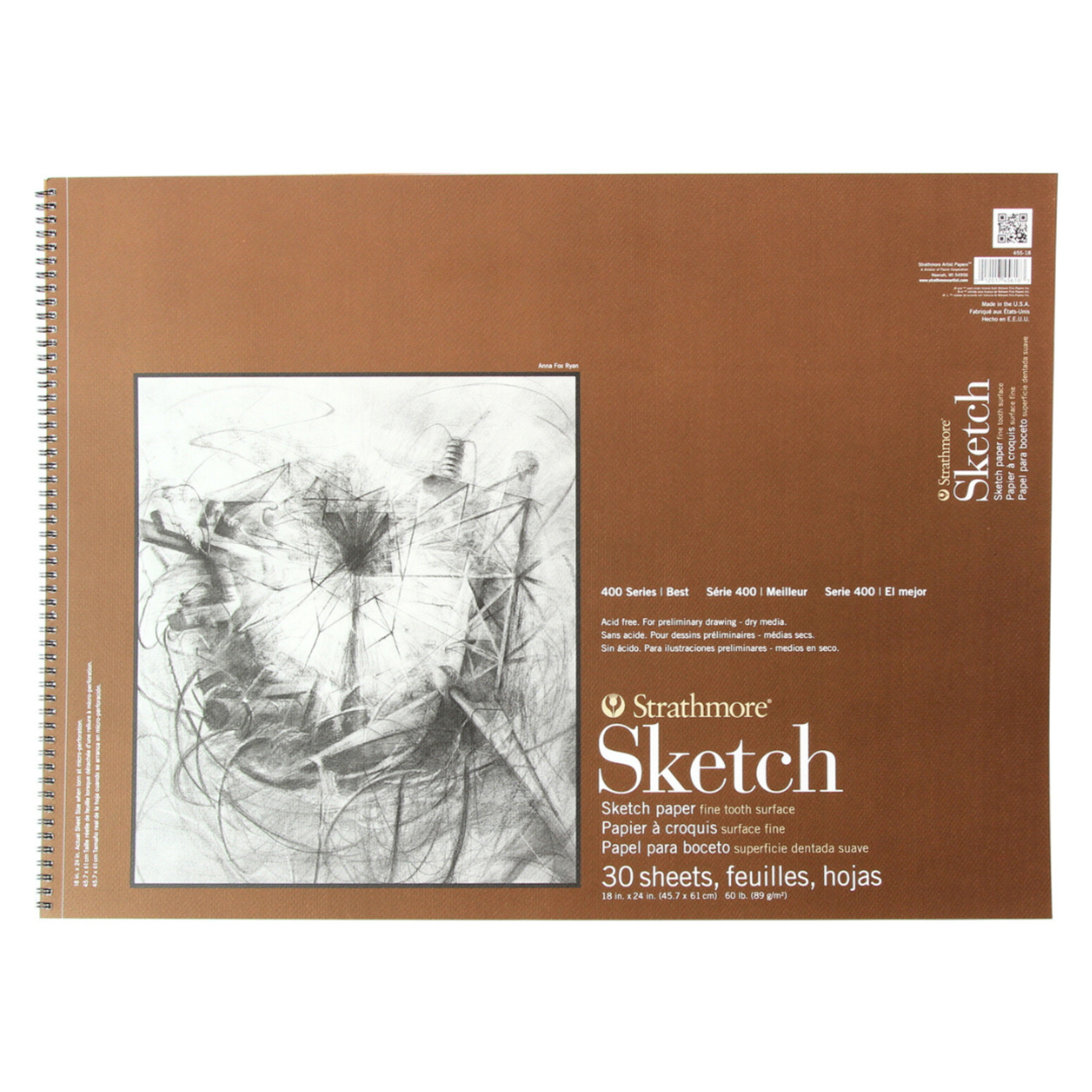 STRATHMORE 400 SERIES SKETCH PAD 60LB 18X24*