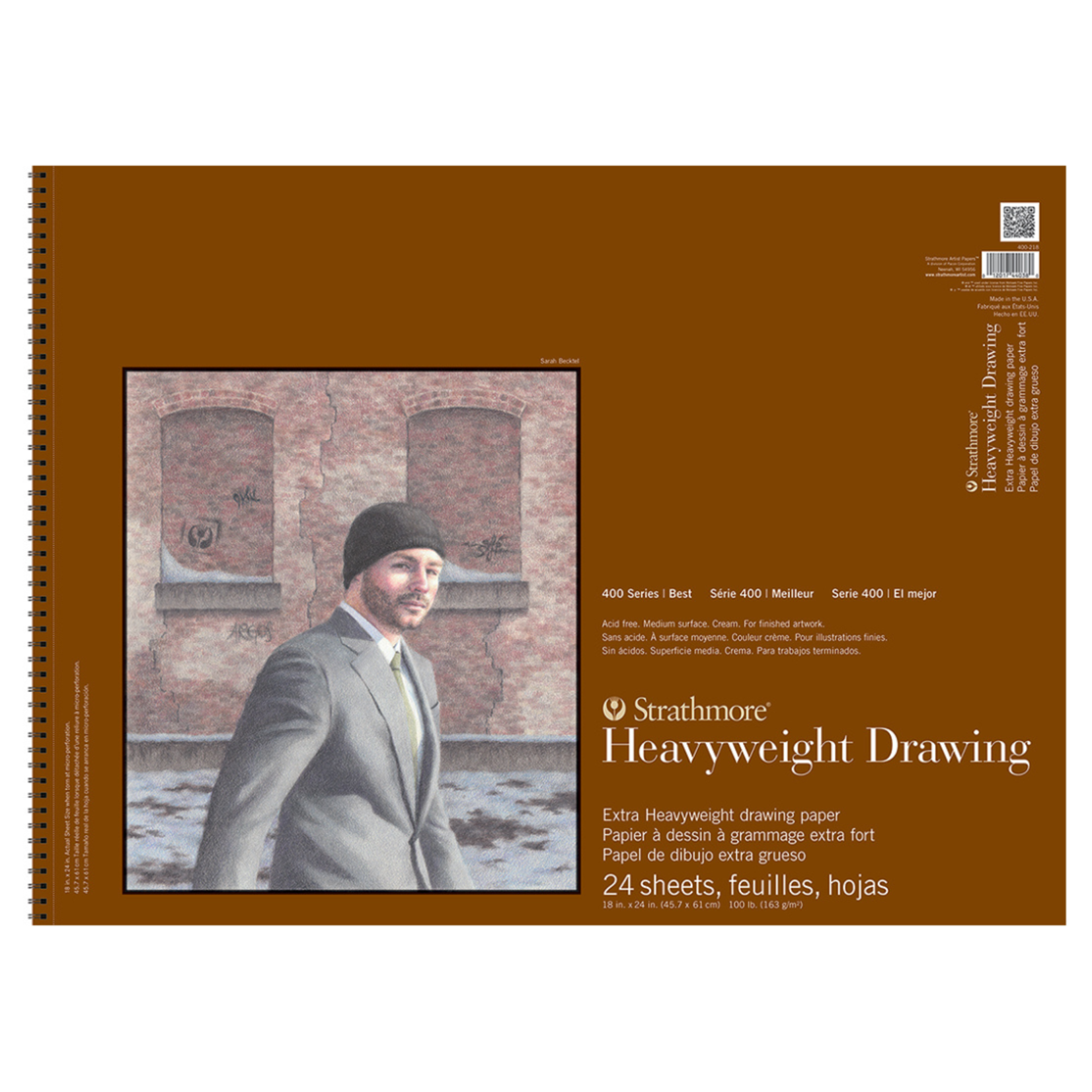 STRATHMORE 400 SERIES HEAVYWEIGHT DRAWING PAD 100LB 18X24" *