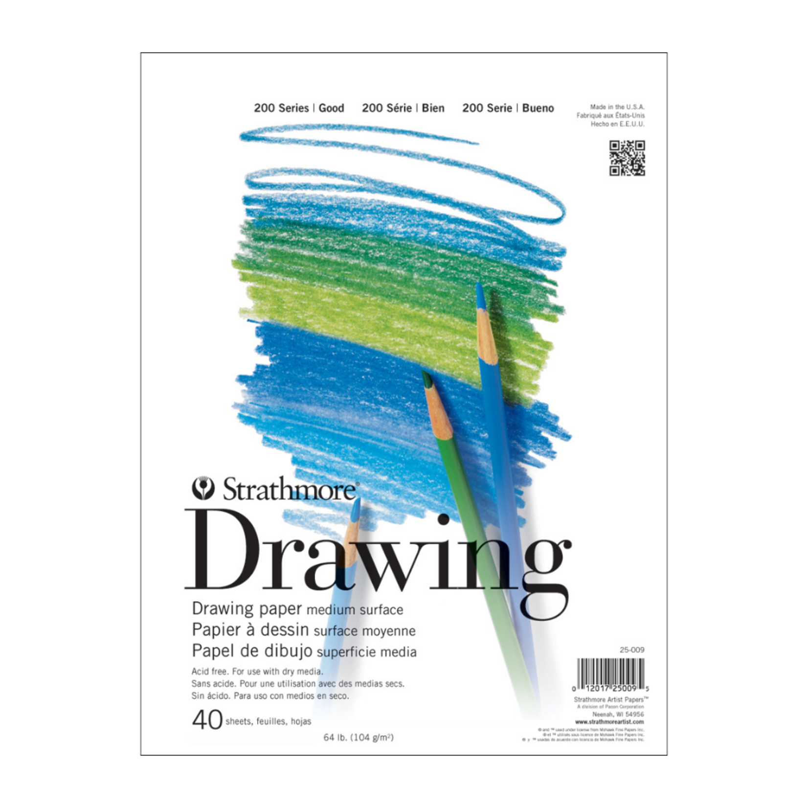 STRATHMORE 200 SERIES DRAWING PAD 5.5 X 8.5 40/SHT