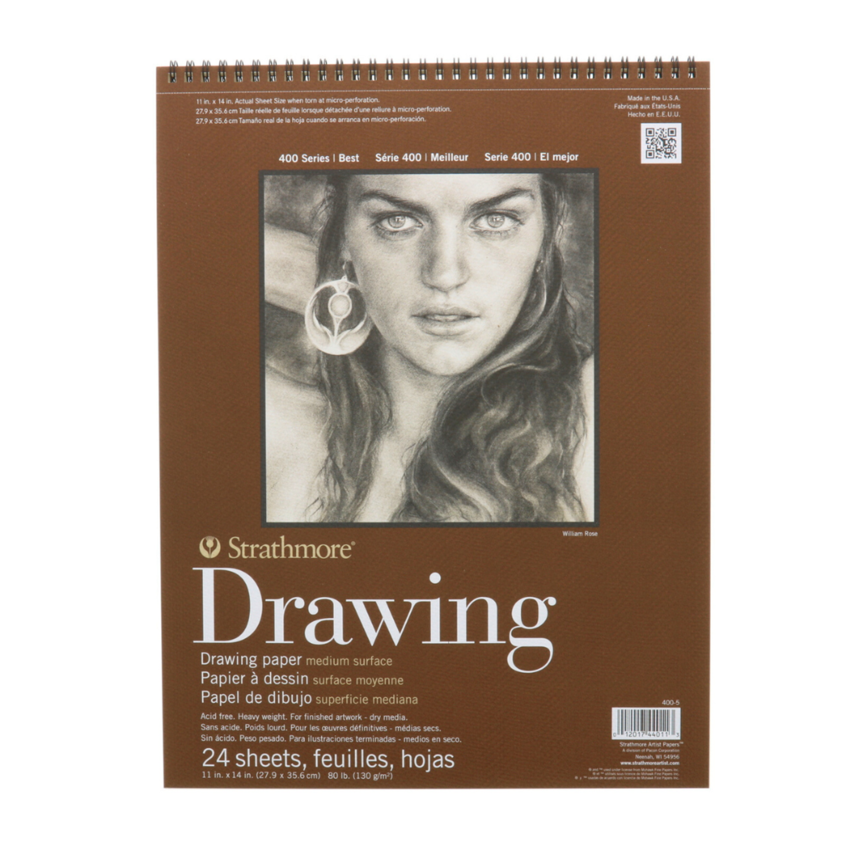 STRATHMORE STRATHMORE 400 SERIES DRAWING PAD 80LB 11X14