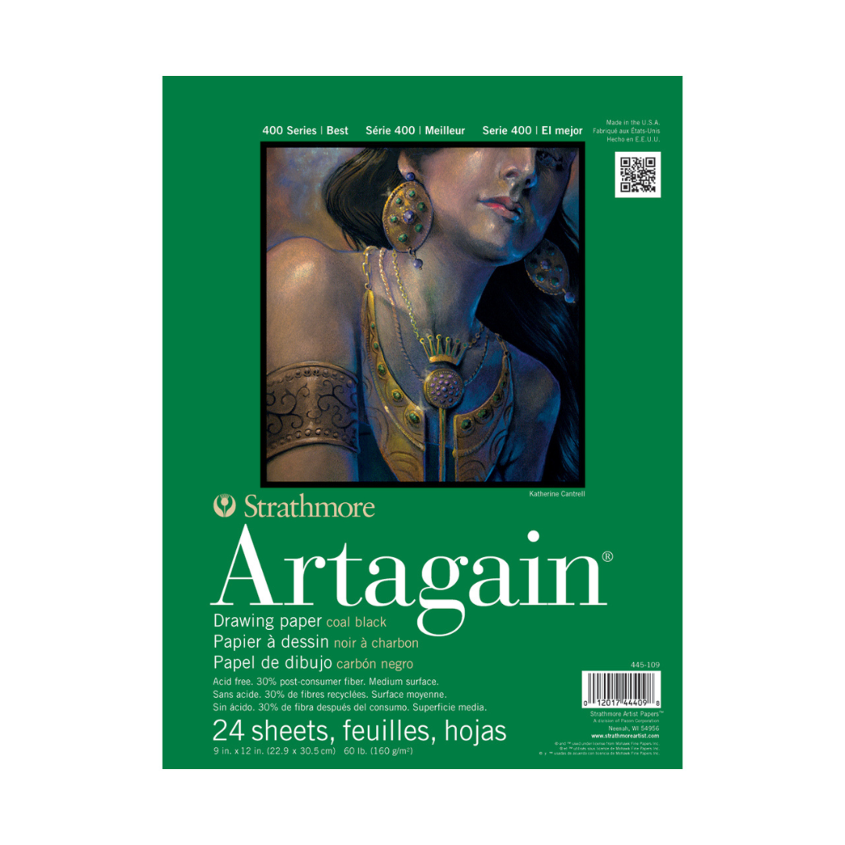 STRATHMORE STRATHMORE ARTAGAIN PAD 9X12 BLACK