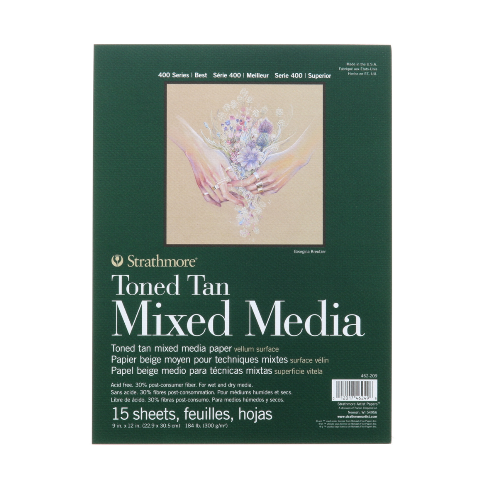 STRATHMORE STRATHMORE MIXED MEDIA PAD 9X12 TONED TAN