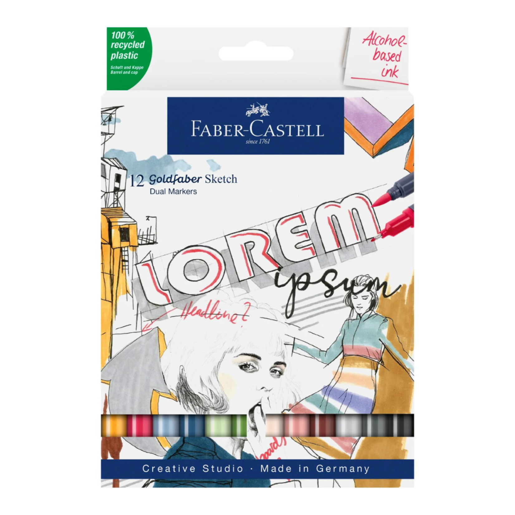 GOLDFABER DUAL SKETCH  MARKER 12/SET