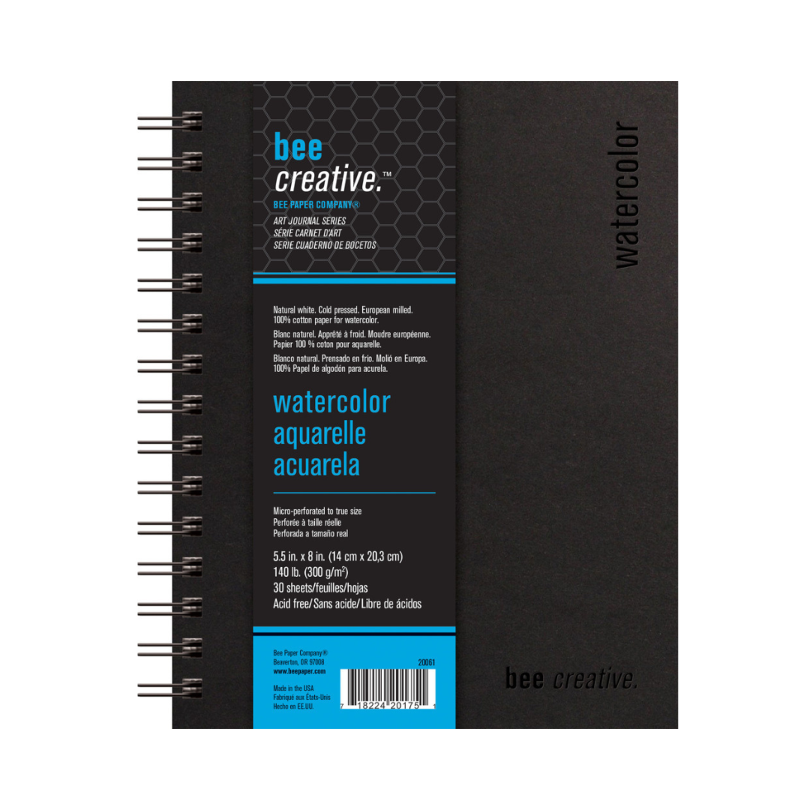 BEE PAPER BEE PAPER BEE CREATIVE WATERCOLOUR PAD 140LB 5.5X8.5 30/SHEET