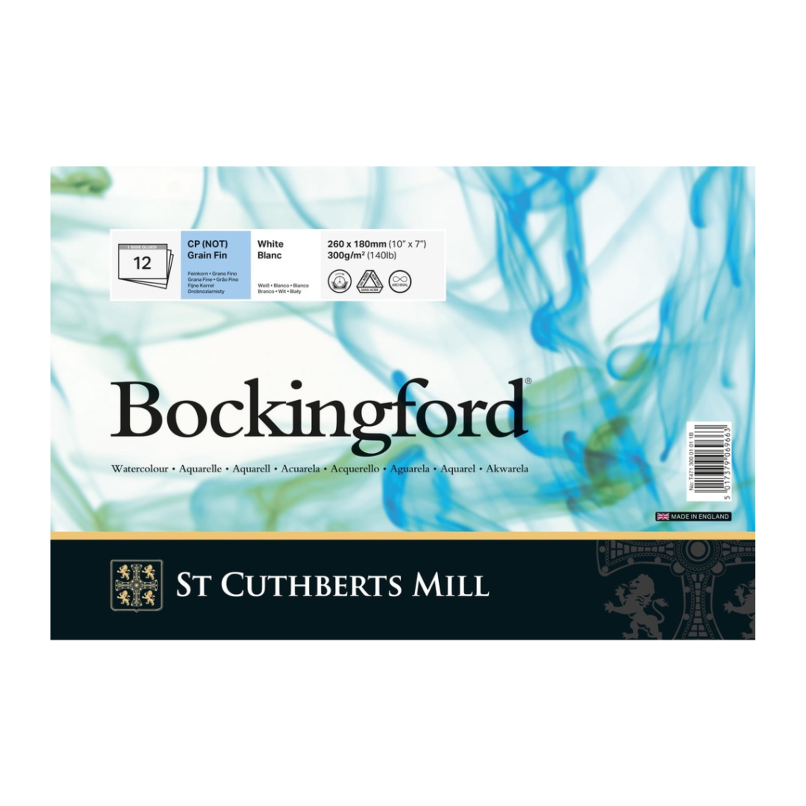 BOCKINGFORD WATERCOLOUR PAD COLD PRESS 140LB 7X10 TAPE BOUND