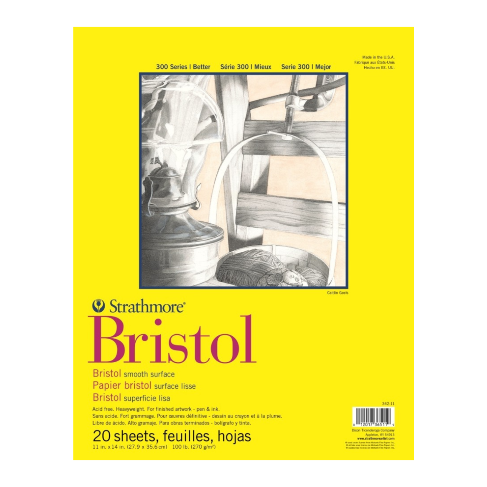 STRATHMORE 300 SERIES BRISTOL PAD SMOOTH 11X14