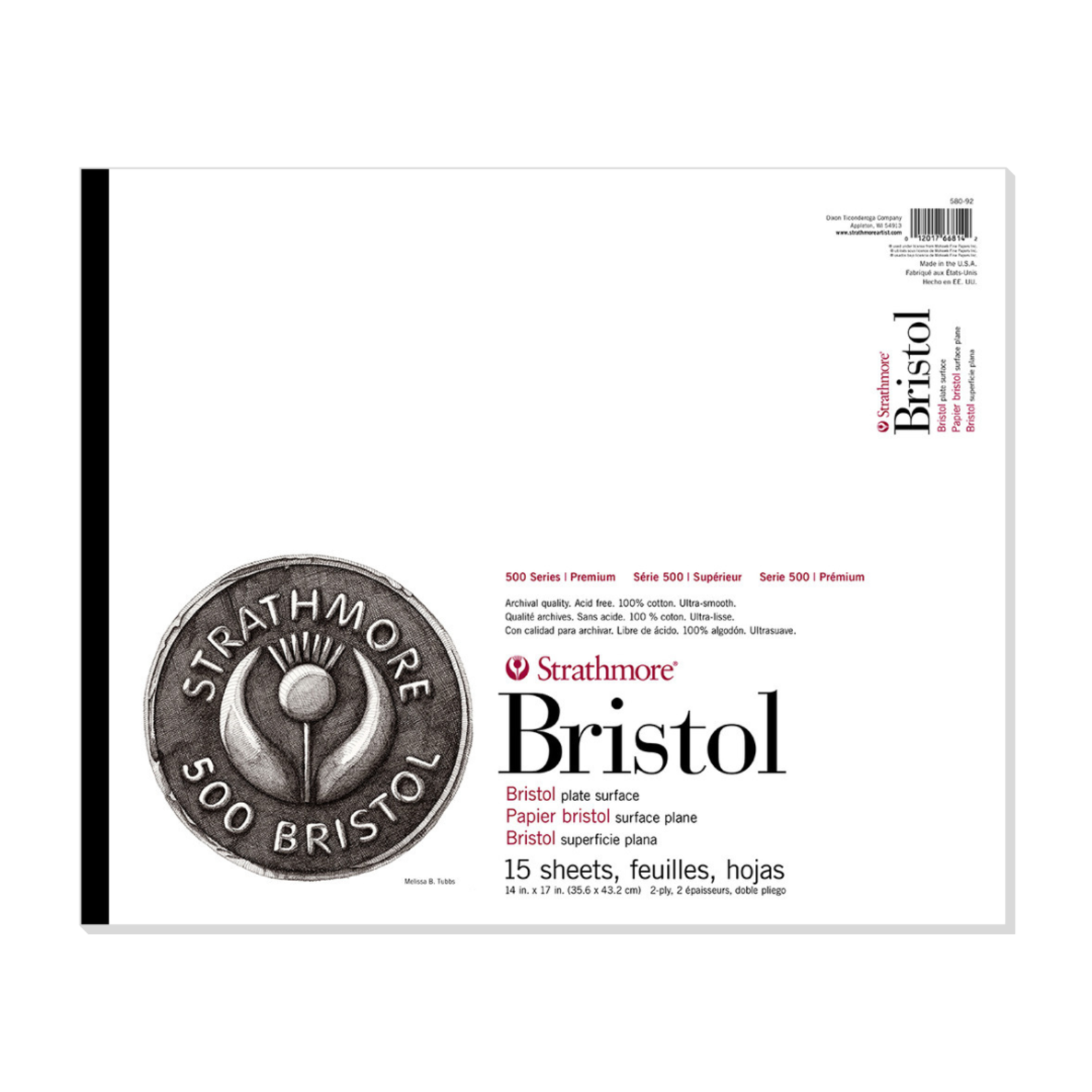 STRATHMORE STRATHMORE 500 SERIES BRISTOL PAD PLATE SURFACE 14X17