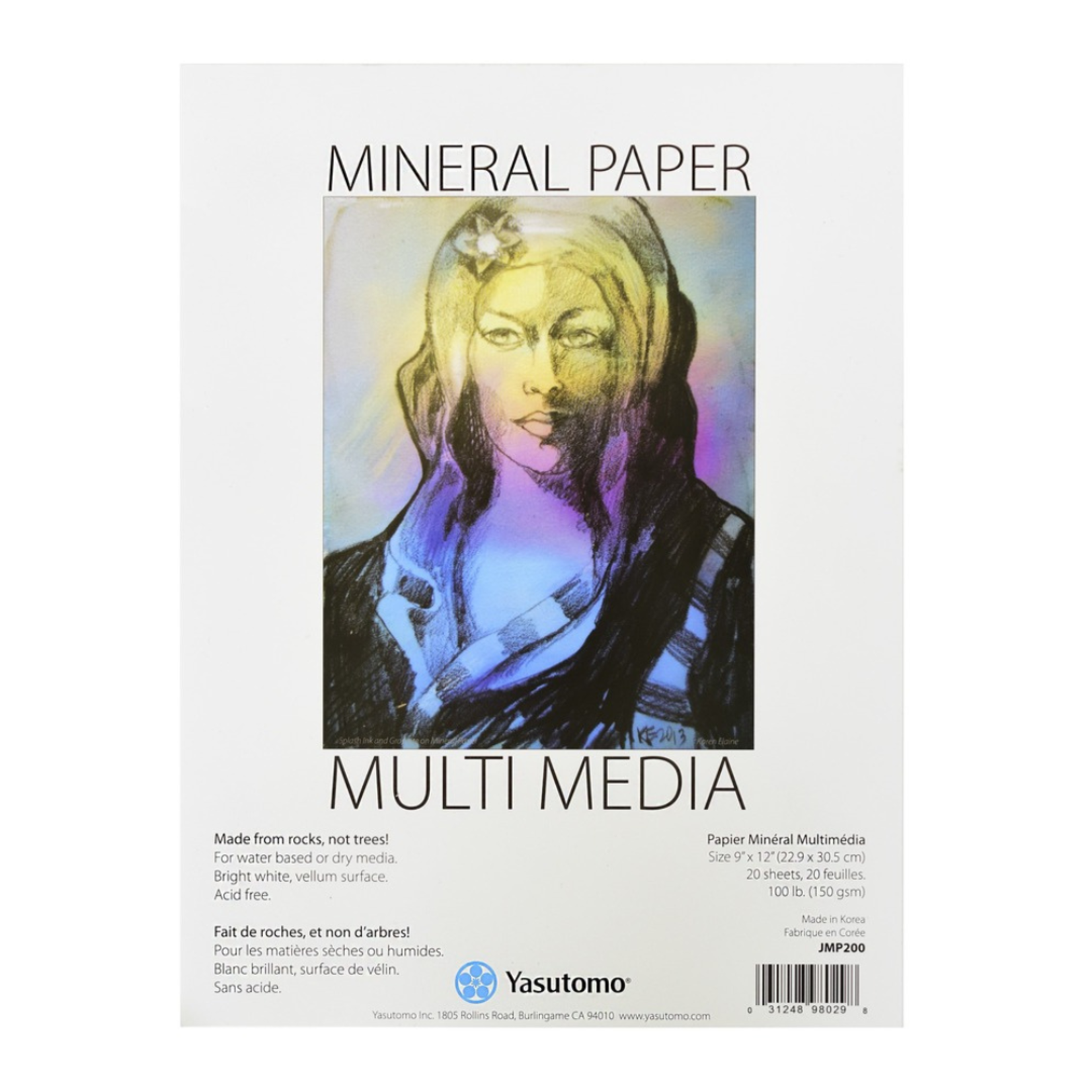 YASUTOMO YASUTOMO MINERAL PAPER PAD 9X12