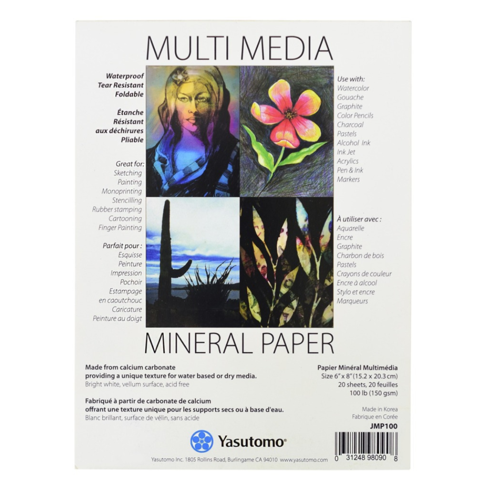 YASUTOMO YASUTOMO MULTI MEDIA MINERAL PAPER 6X8 20/SHT