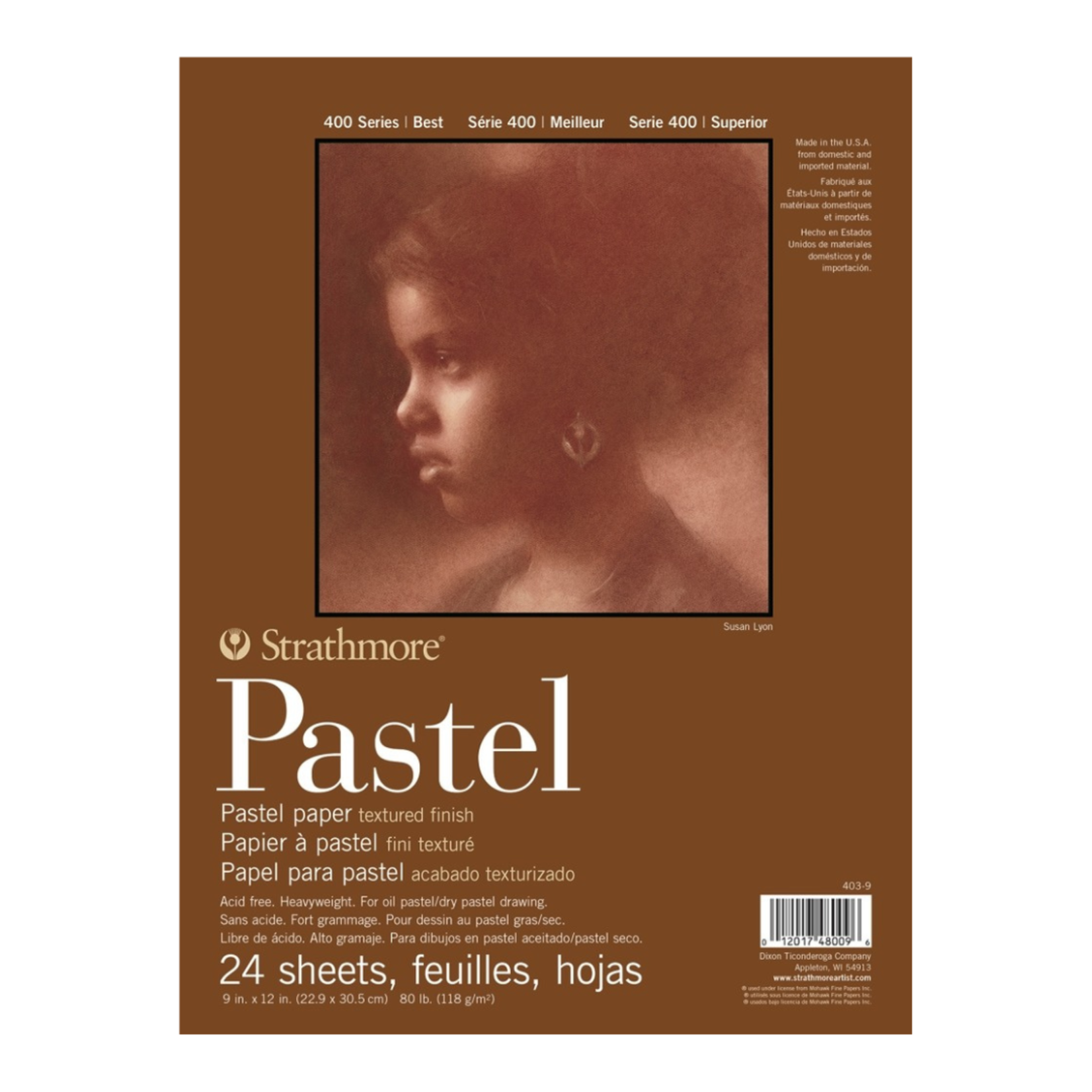 STRATHMORE 400 SERIES PASTEL PAD 9X12 ASSORTED COLOURS