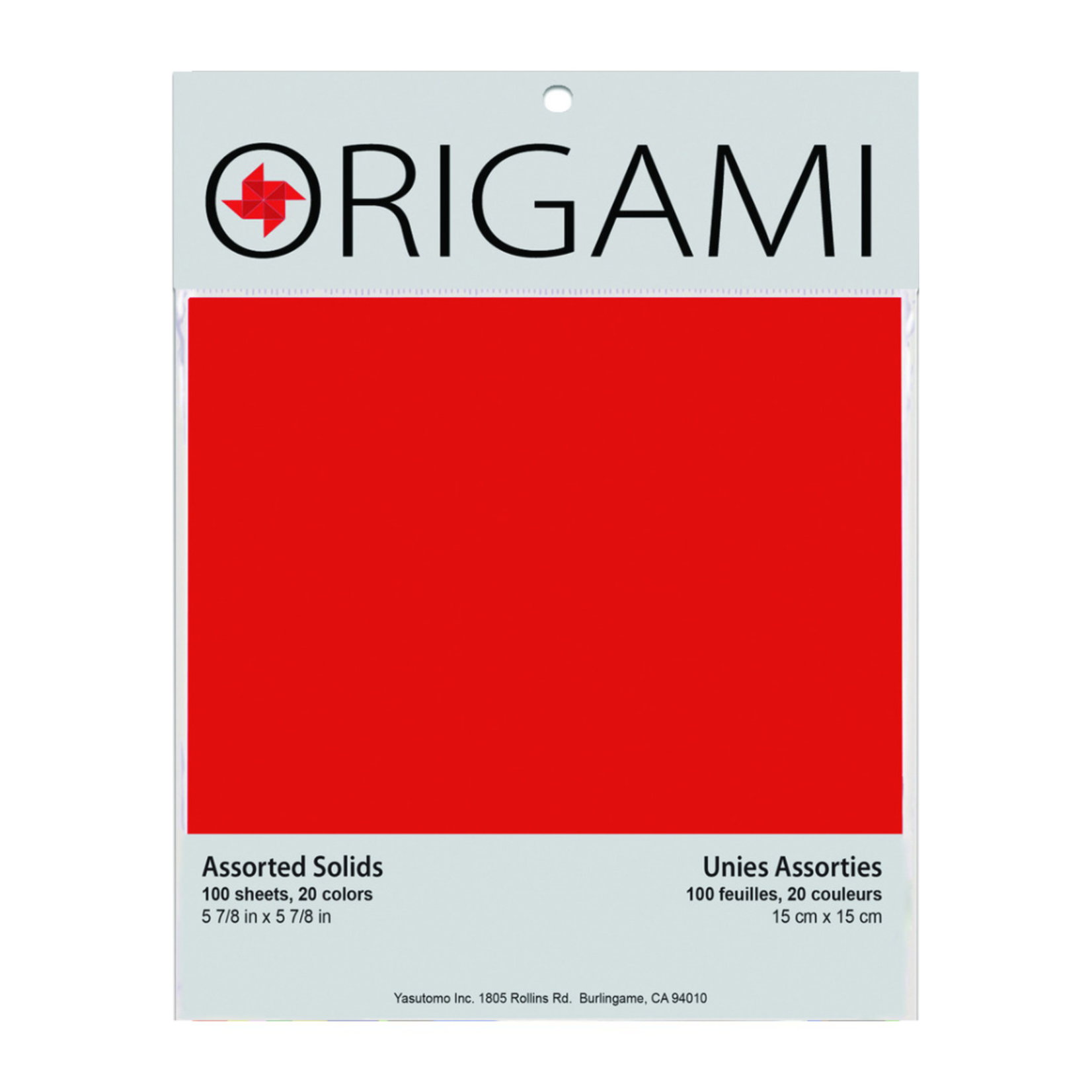 YASUTOMO YASUTOMO ORIGAMI PAPER 5 7/8" SOLID COLOURS 100/PK