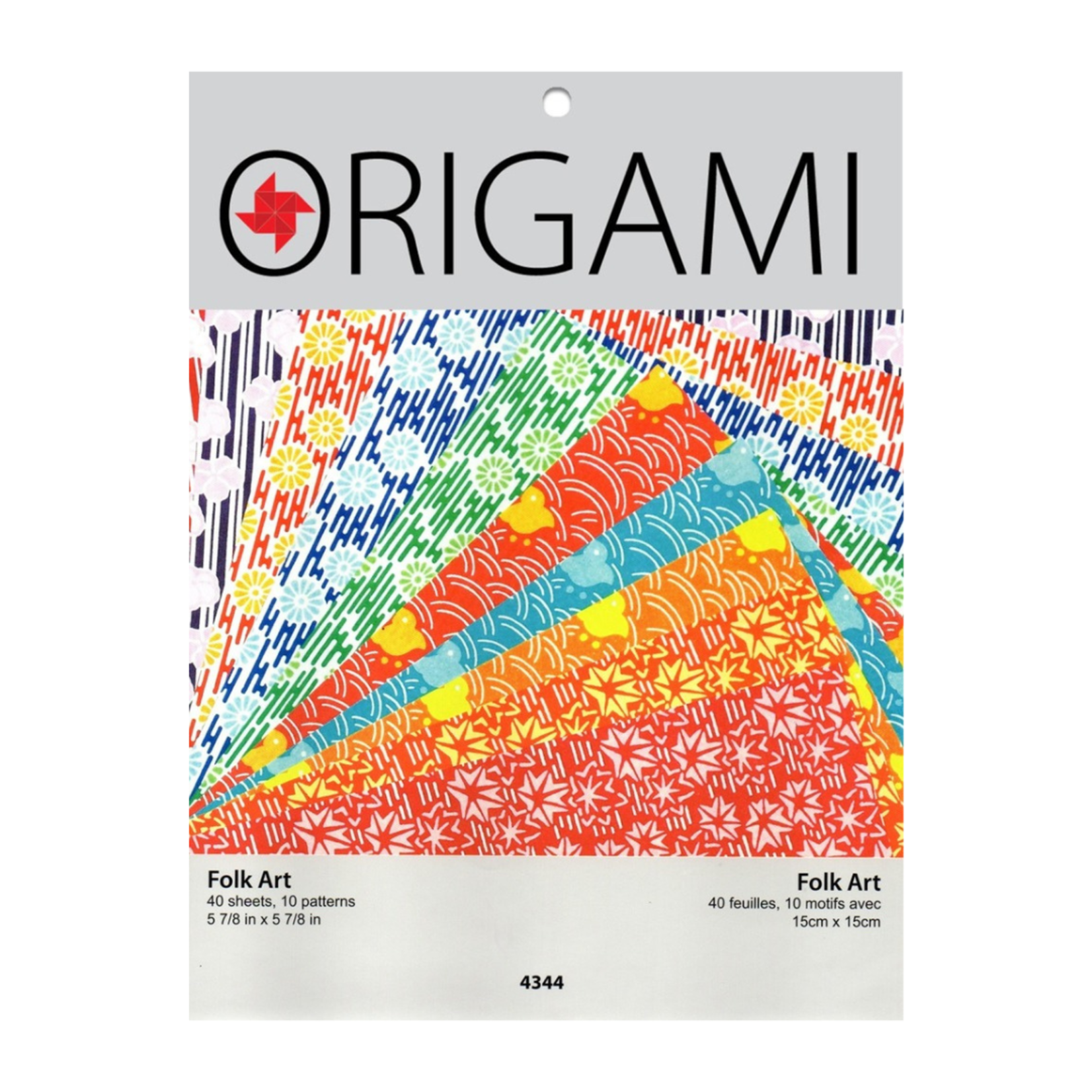 YASUTOMO YASUTOMO ORIGAMI PAPER 5 7/8" FOLK ART 40/PK