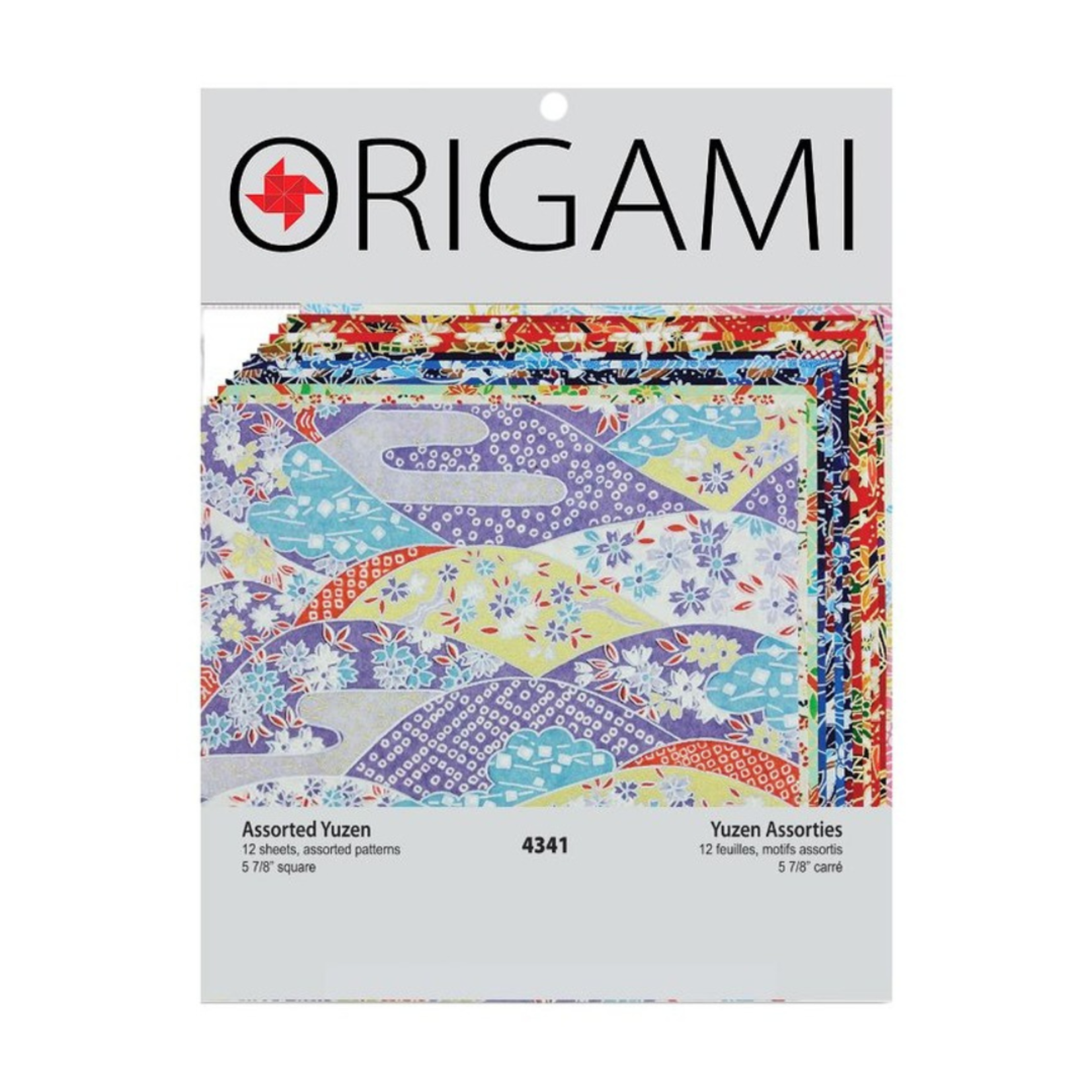 YASUTOMO YASUTOMO ORIGAMI PAPER 5 7/8" ASSORTED YUZEN 12/PK