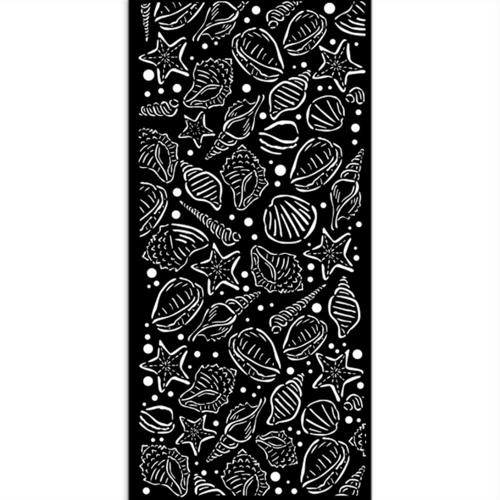 STAMPERIA MEDIA STENCIL 5X10" SEA LAND - SHELLS