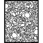 STAMPERIA MEDIA STENCIL 8X10" ROMANCE FOREVER - ROSE PATTERN