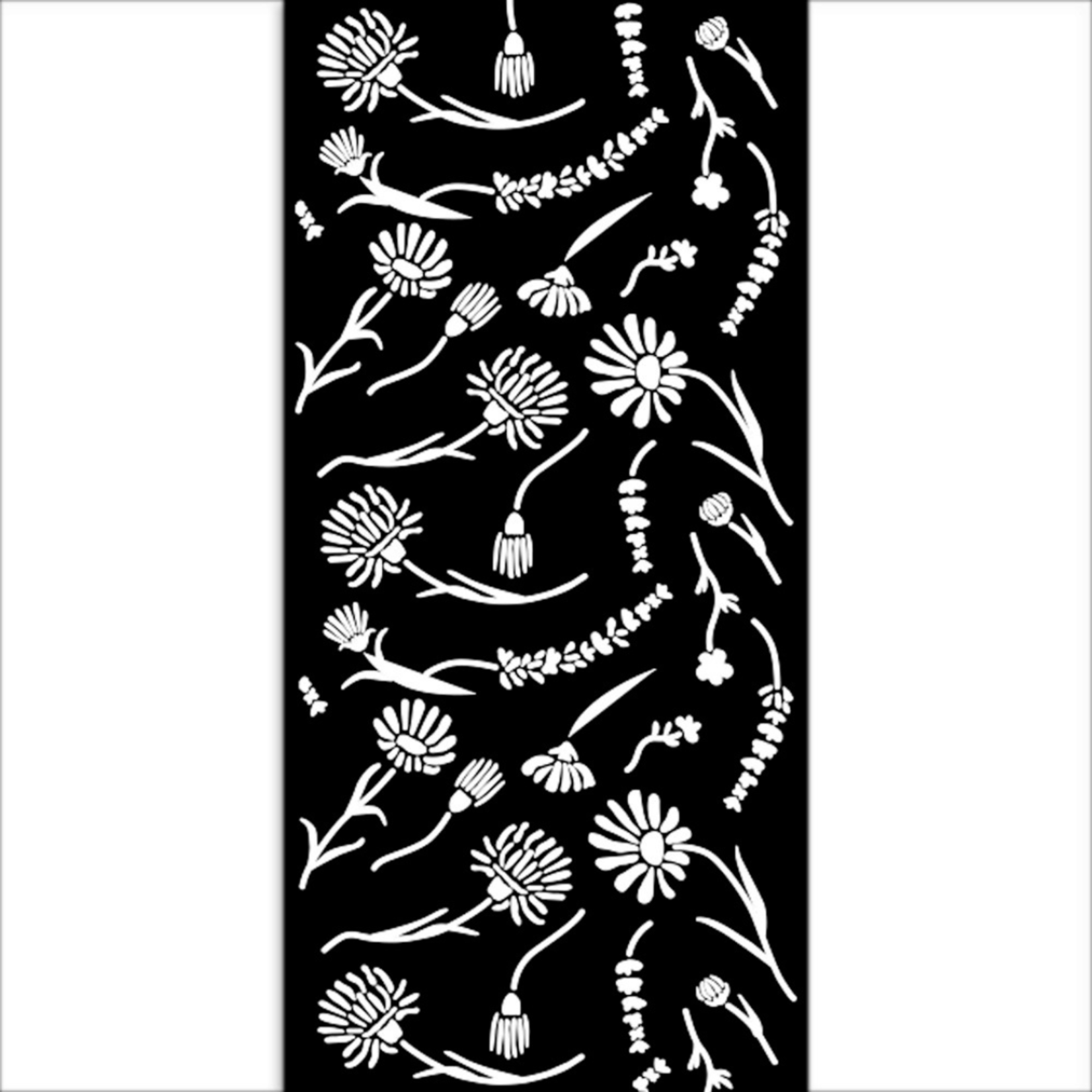 STAMPERIA MEDIA STENCIL 5X10" CREATE HAPPINESS - FLOWERS