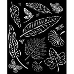 STAMPERIA MEDIA STENCIL 8X10" SUNFLOWER ART - LEAVES