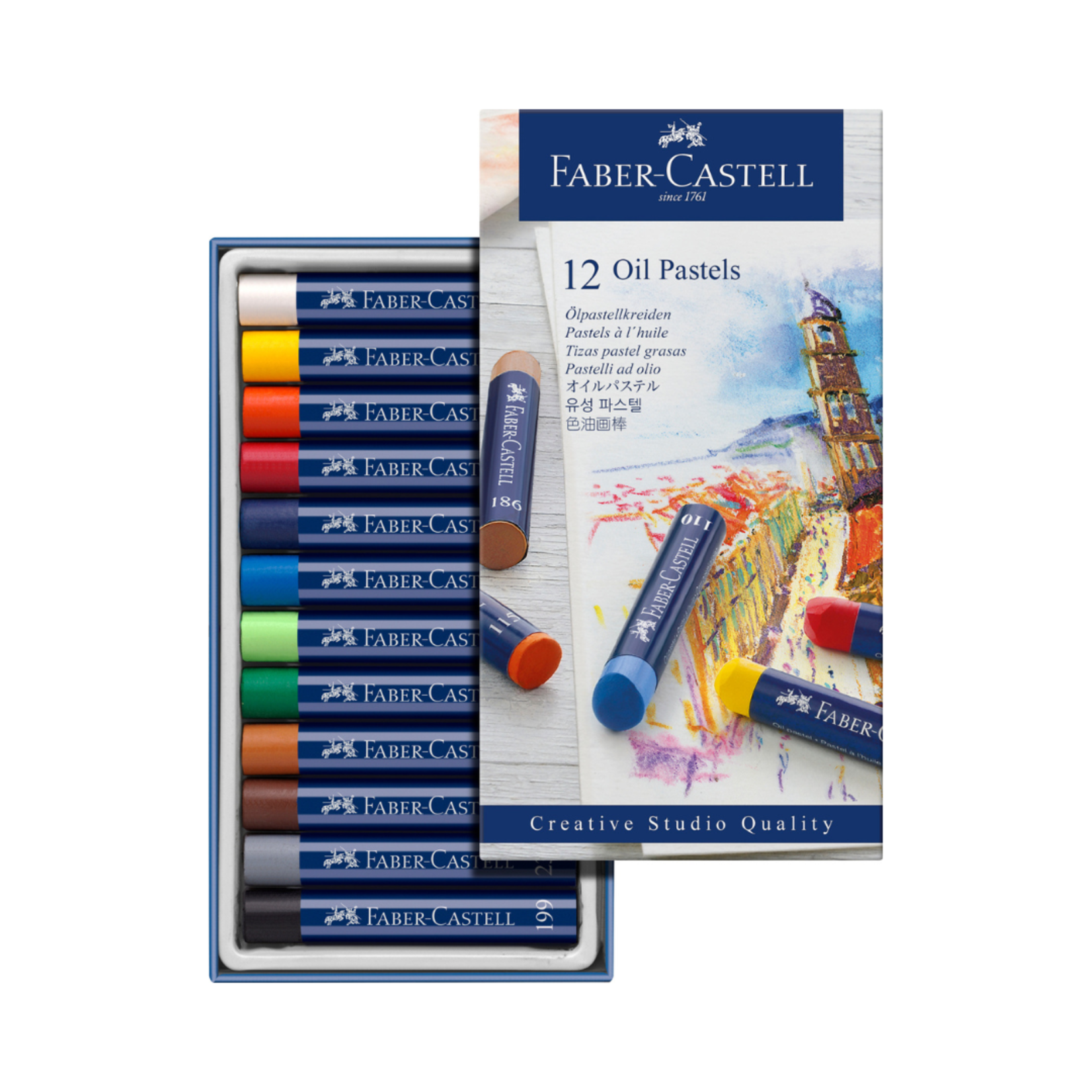 FABER CASTELL CREATIVE STUDIO OIL PASTEL 12/SET