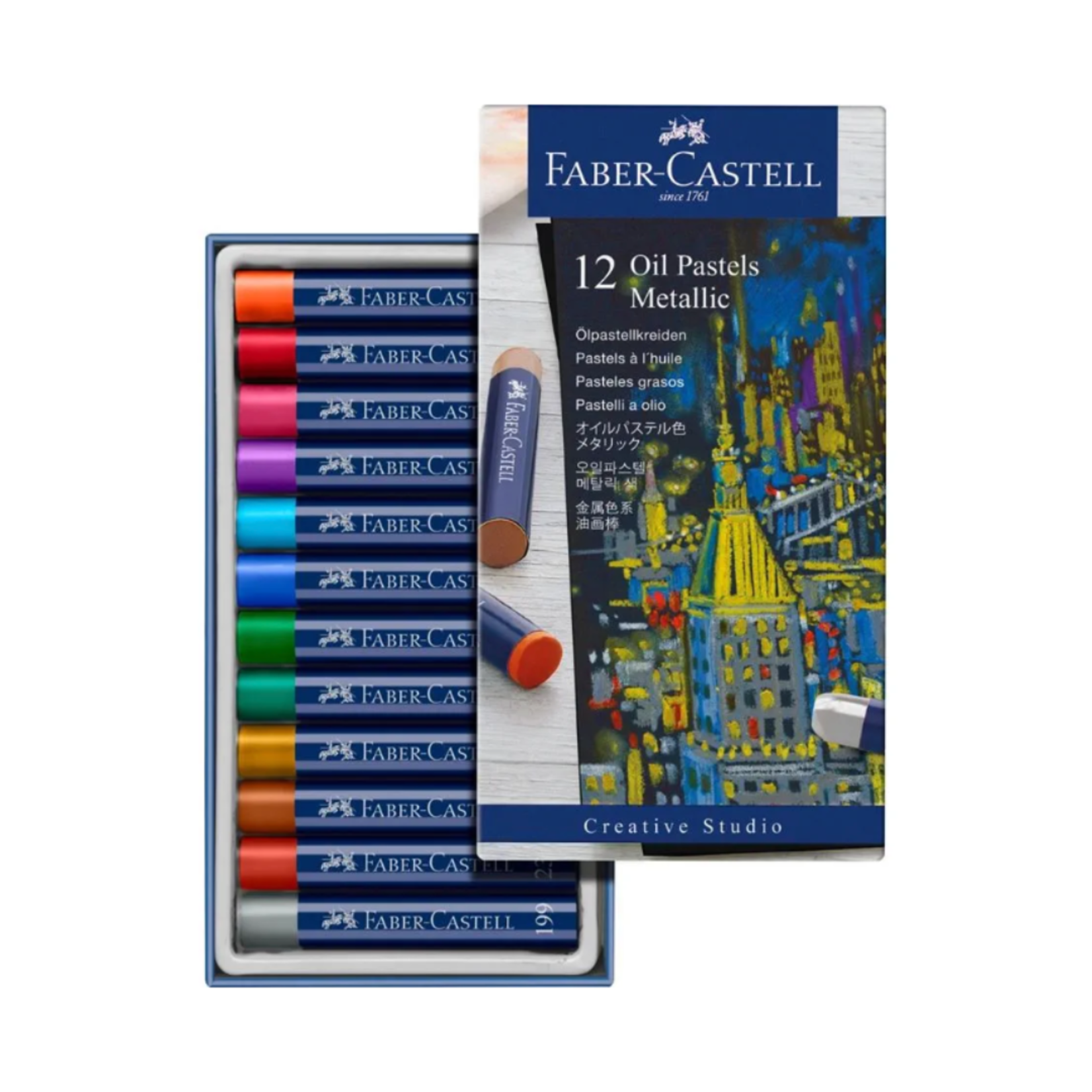 FABER CASTELL CREATIVE STUDIO OIL PASTEL METALLIC 12/SET