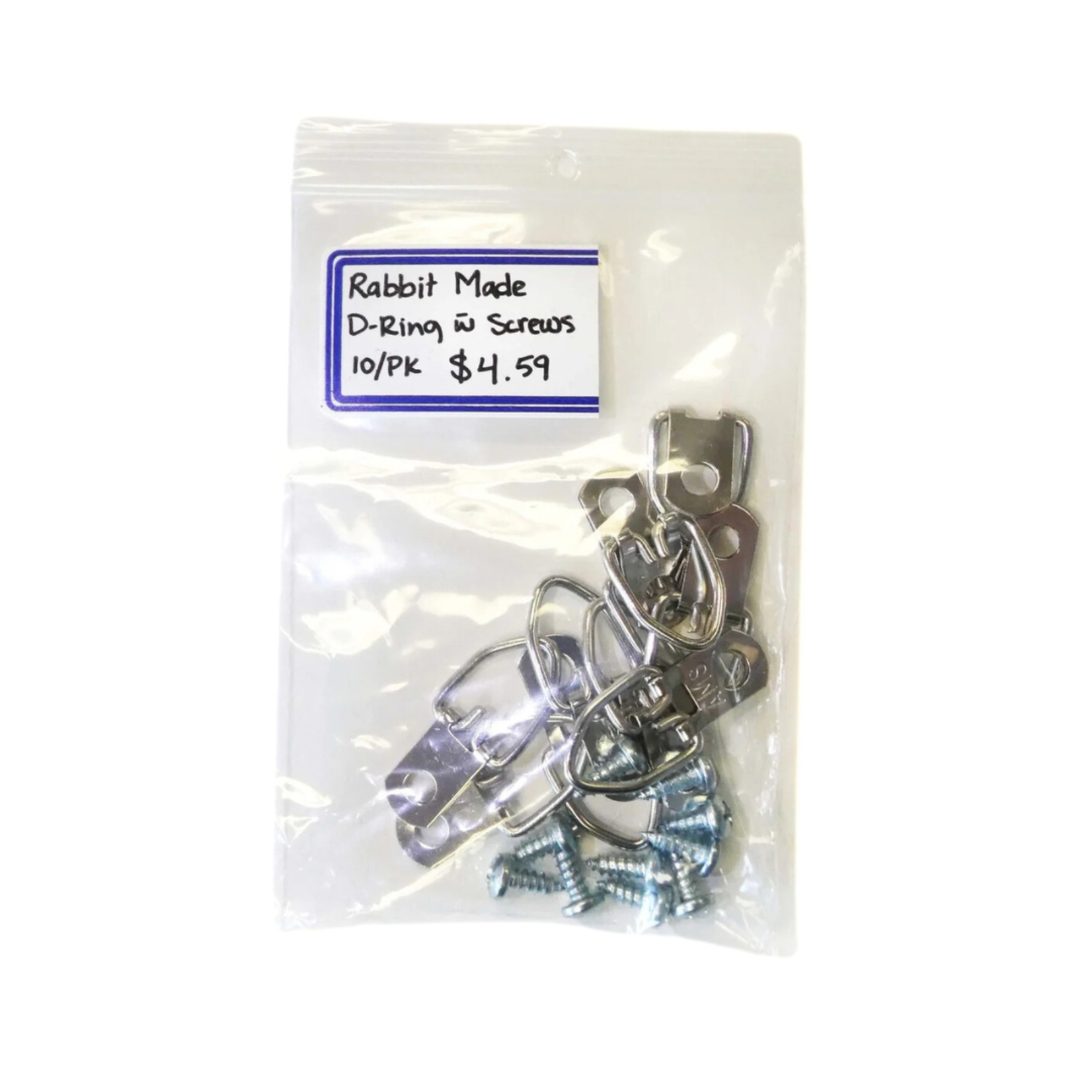 GILDED RABBIT D RING HANGERS SINGLE SCREW 10/PK  WITH SCREWS
