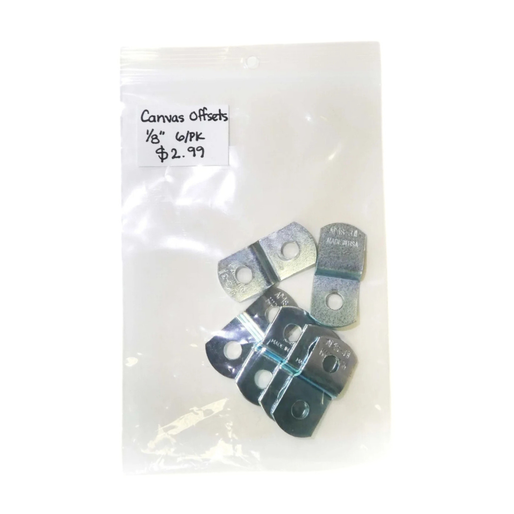 GILDED RABBIT CANVAS OFFSETS 1/8" 6/PK WITH SCREWS