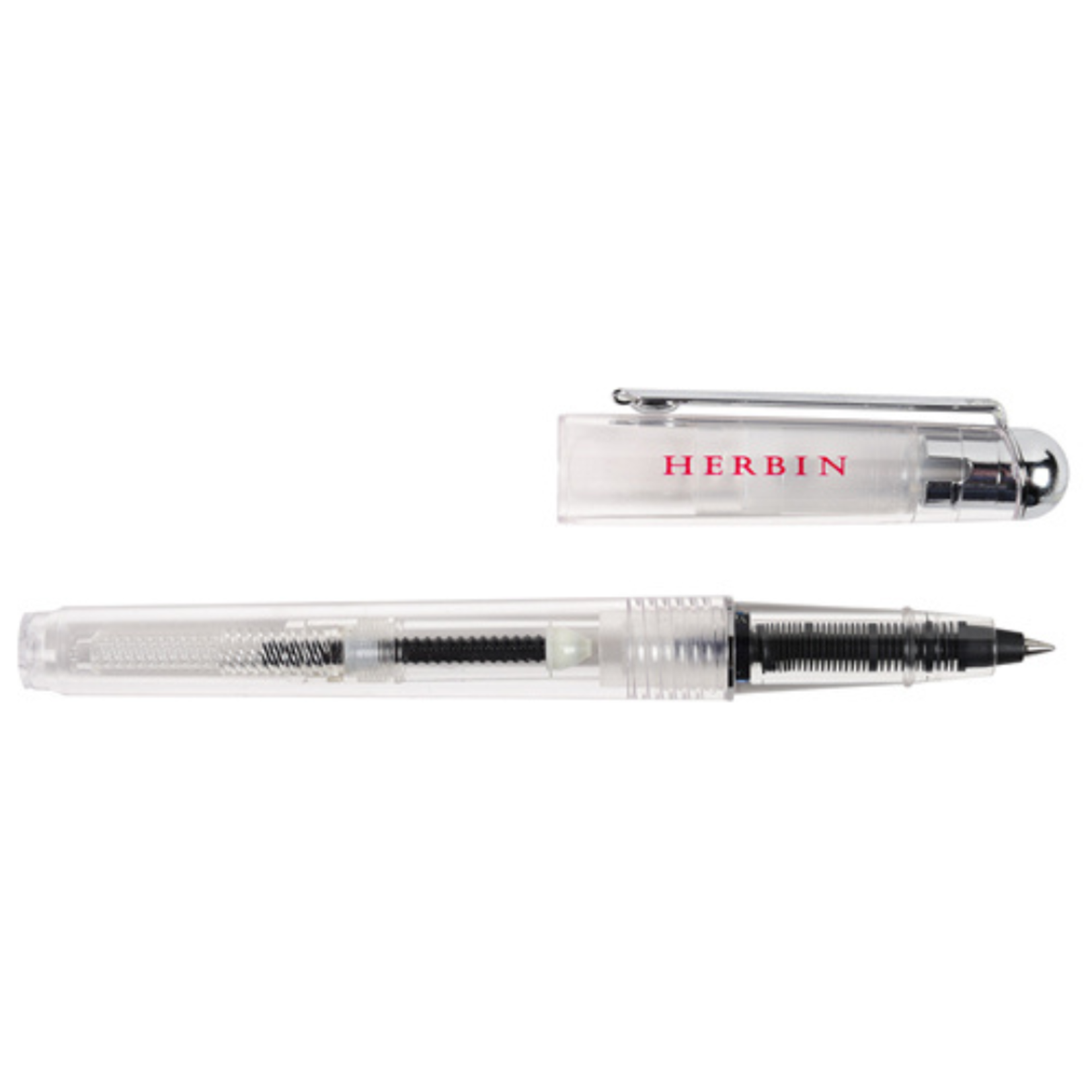 HERBIN PUMP ROLLERBALL PEN TRANSPARENT