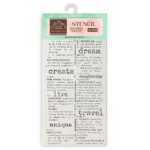 STAMPERIA MEDIA STENCIL 4.75X10 DICTIONARY
