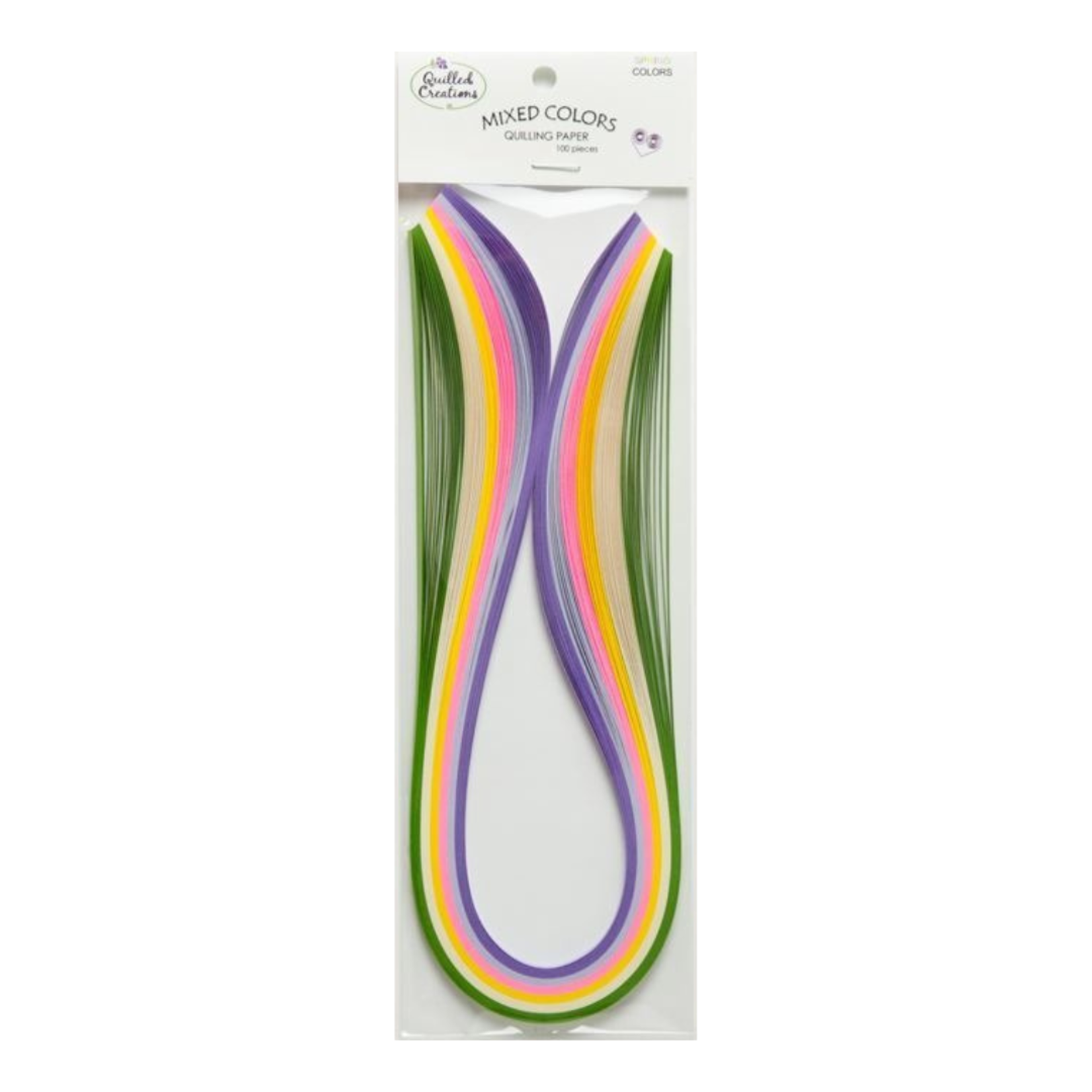 QUILLED CREATIONS MIXED PAPER PACK 1/4" SPRING COLOURS