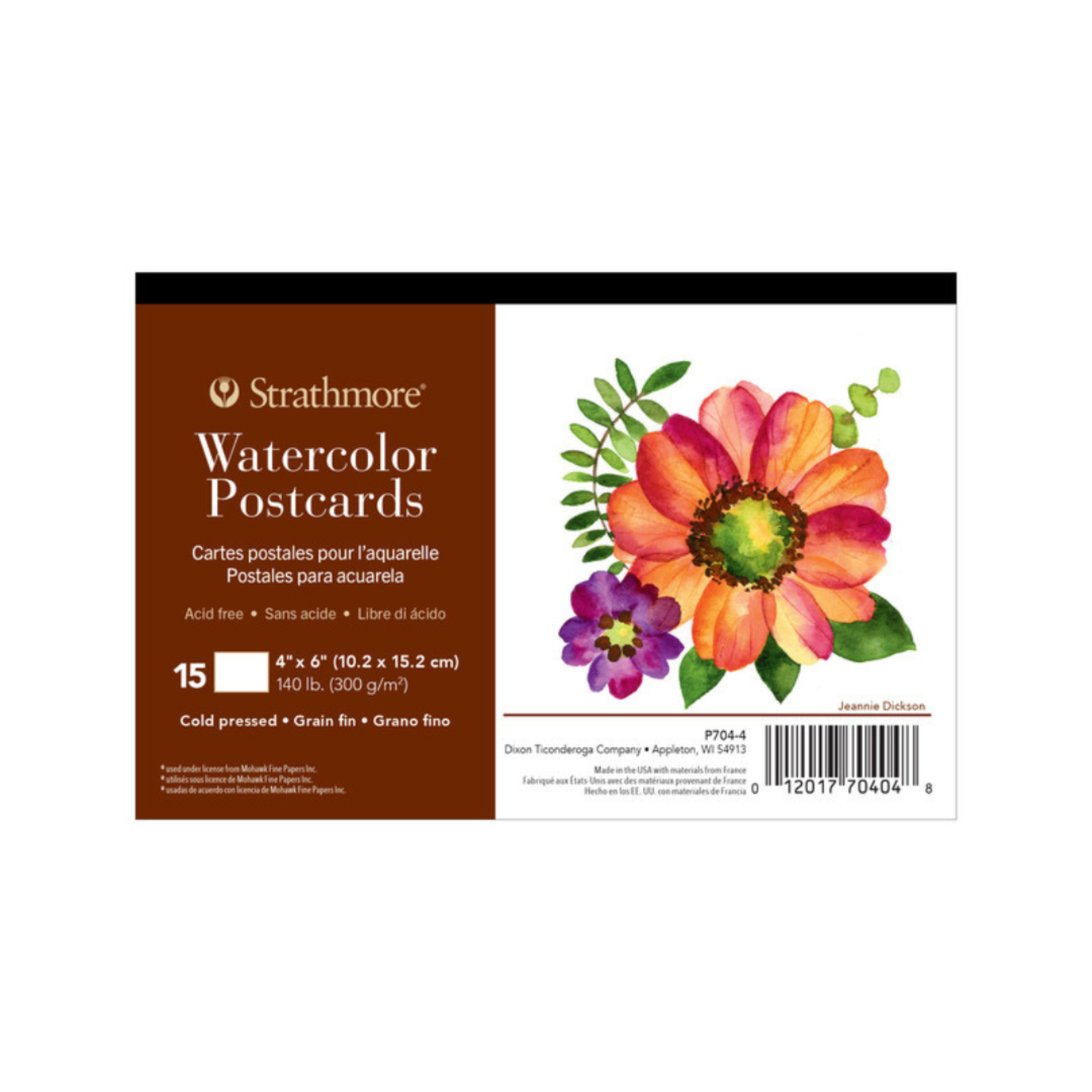 STRATHMORE WATERCOLOUR POSTCARDS 4X6" 15/SHT