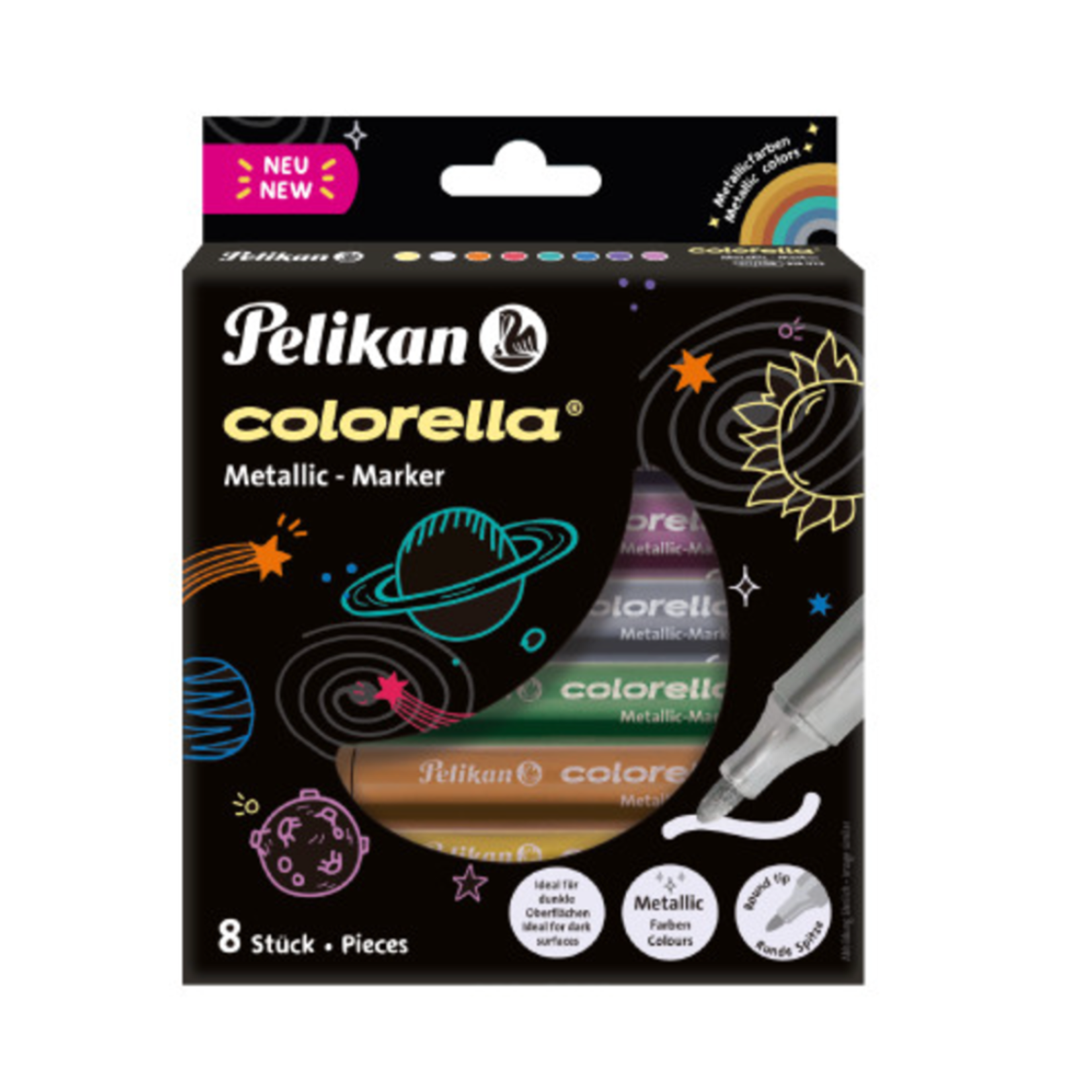 PELIKAN COLORELLA METALLIC MARKER SET/8