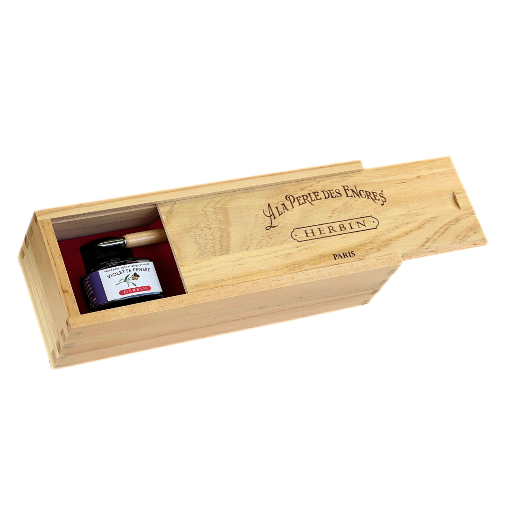 HERBIN VIOLET INK WOODEN BOX SET
