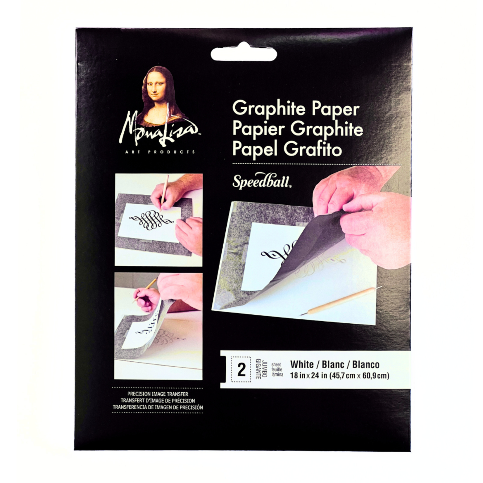 MONA LISA GRAPHITE TRANSFER PAPER 18X24 2/PK WHITE