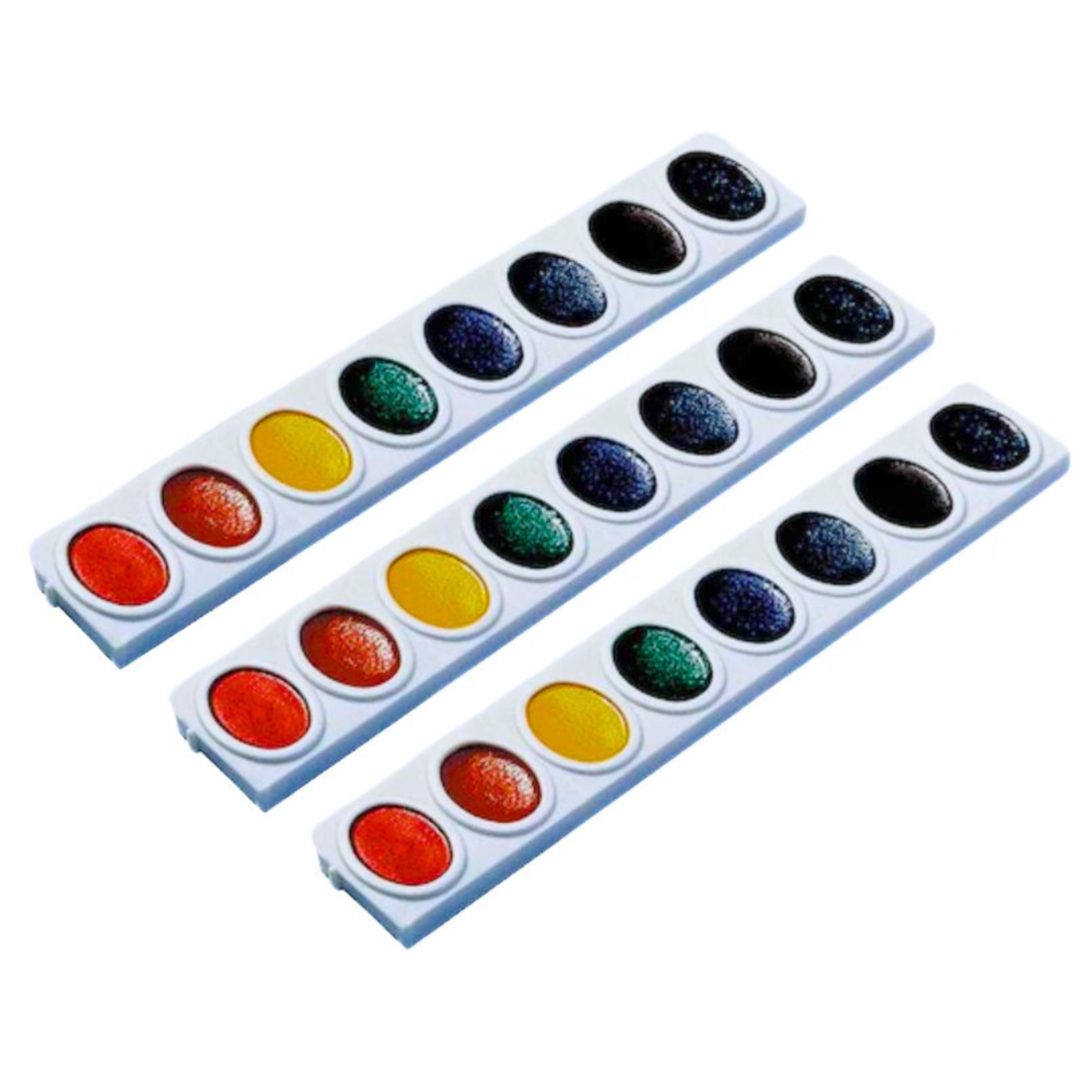 PRANG WATERCOLOUR PAN REFILL OVAL SET/8