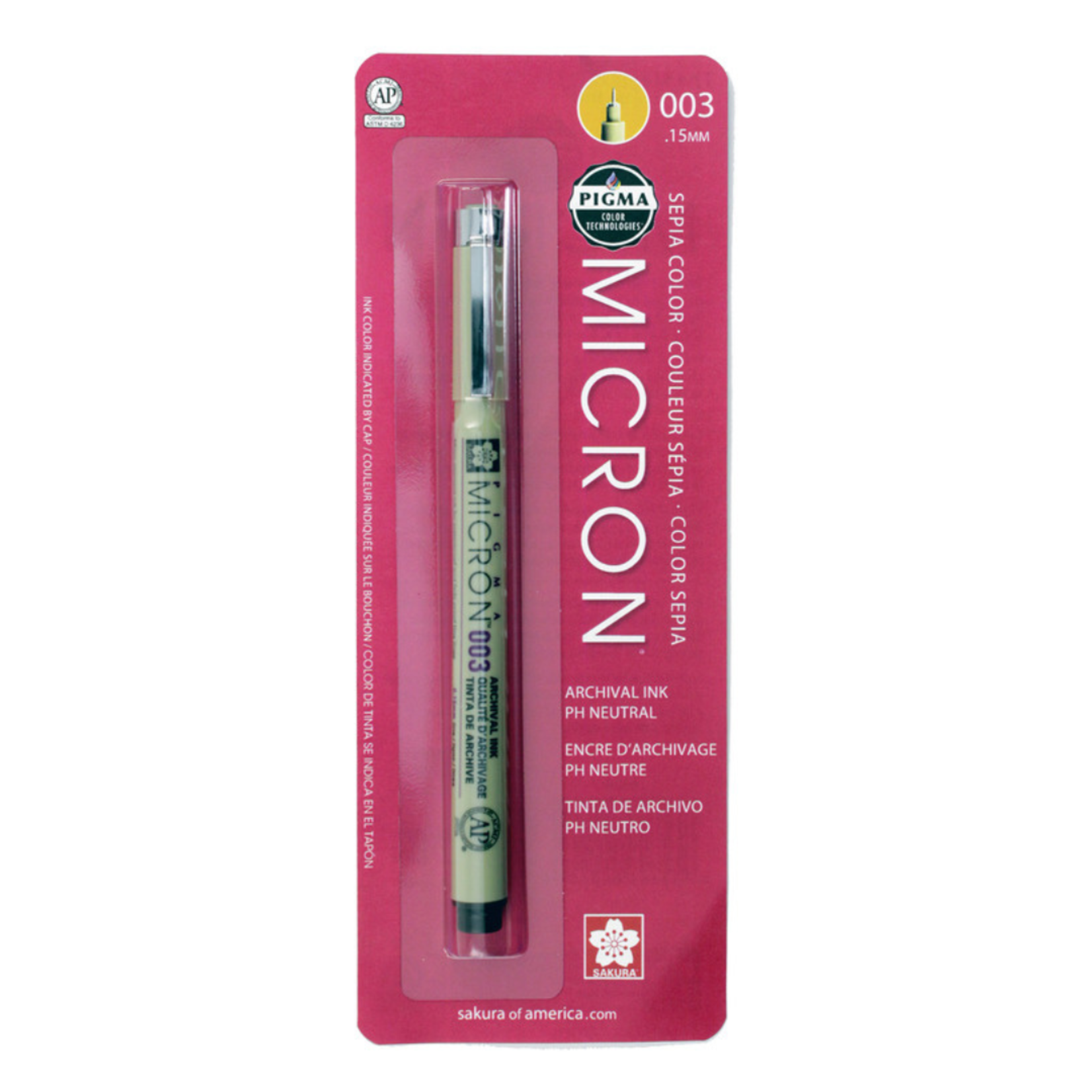 PIGMA MICRON PEN 003 SEPIA - CARDED