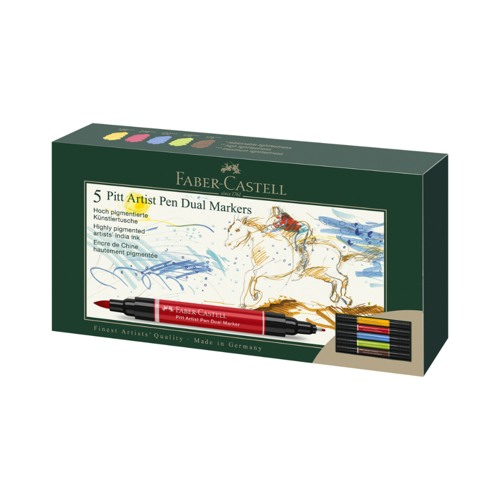 PITT ARTIST PEN DUAL MARKER 5/SET