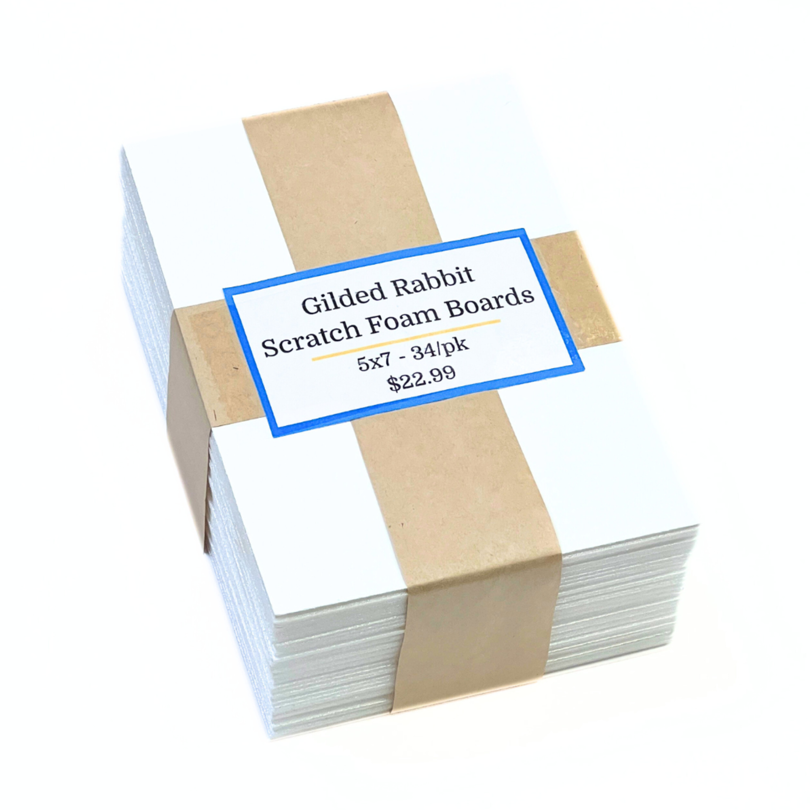 GILDED RABBIT SCRATCH FOAM BOARDS 5X7 34/PK