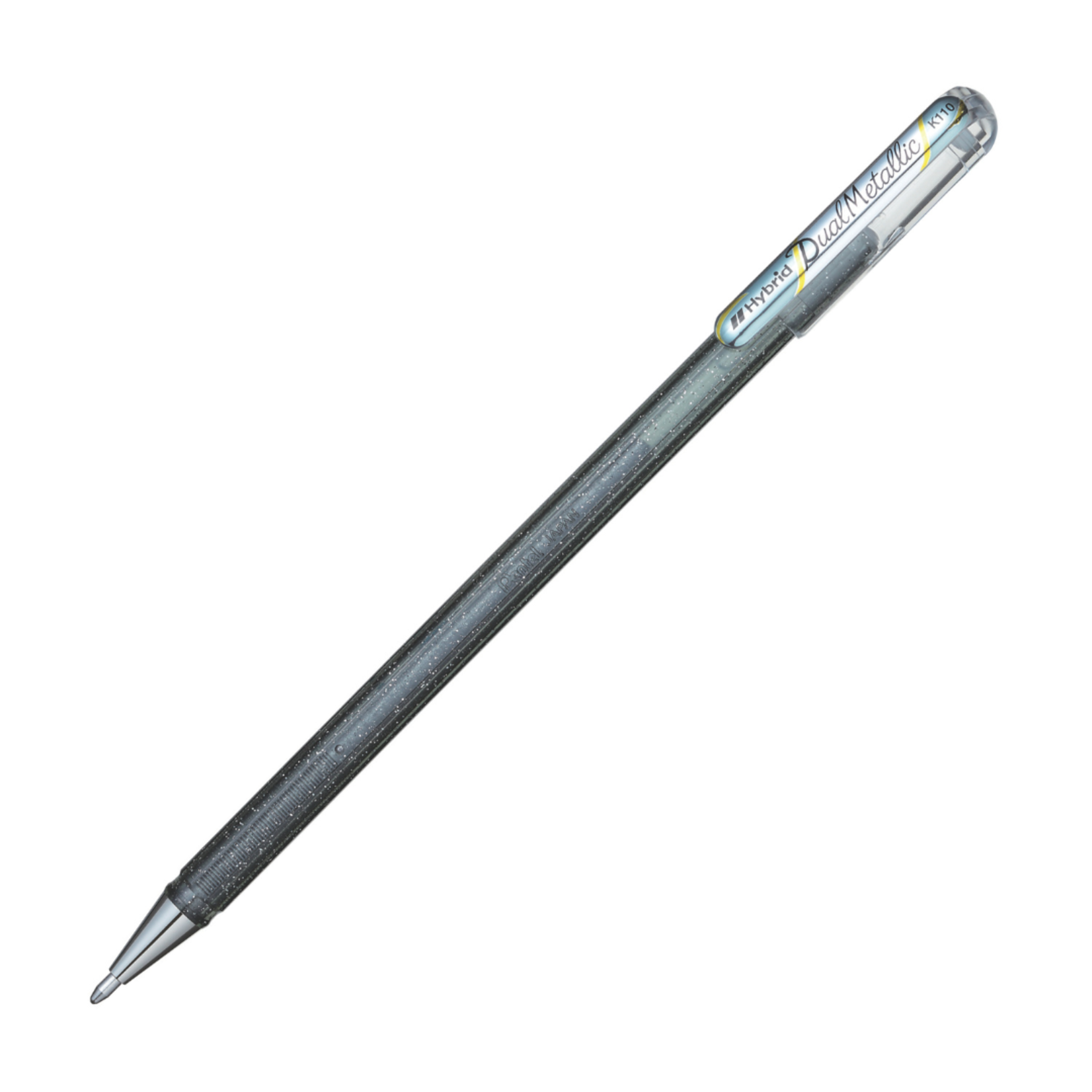 PENTEL HYBRID DUAL METALLIC GEL PEN 1MM SILVER