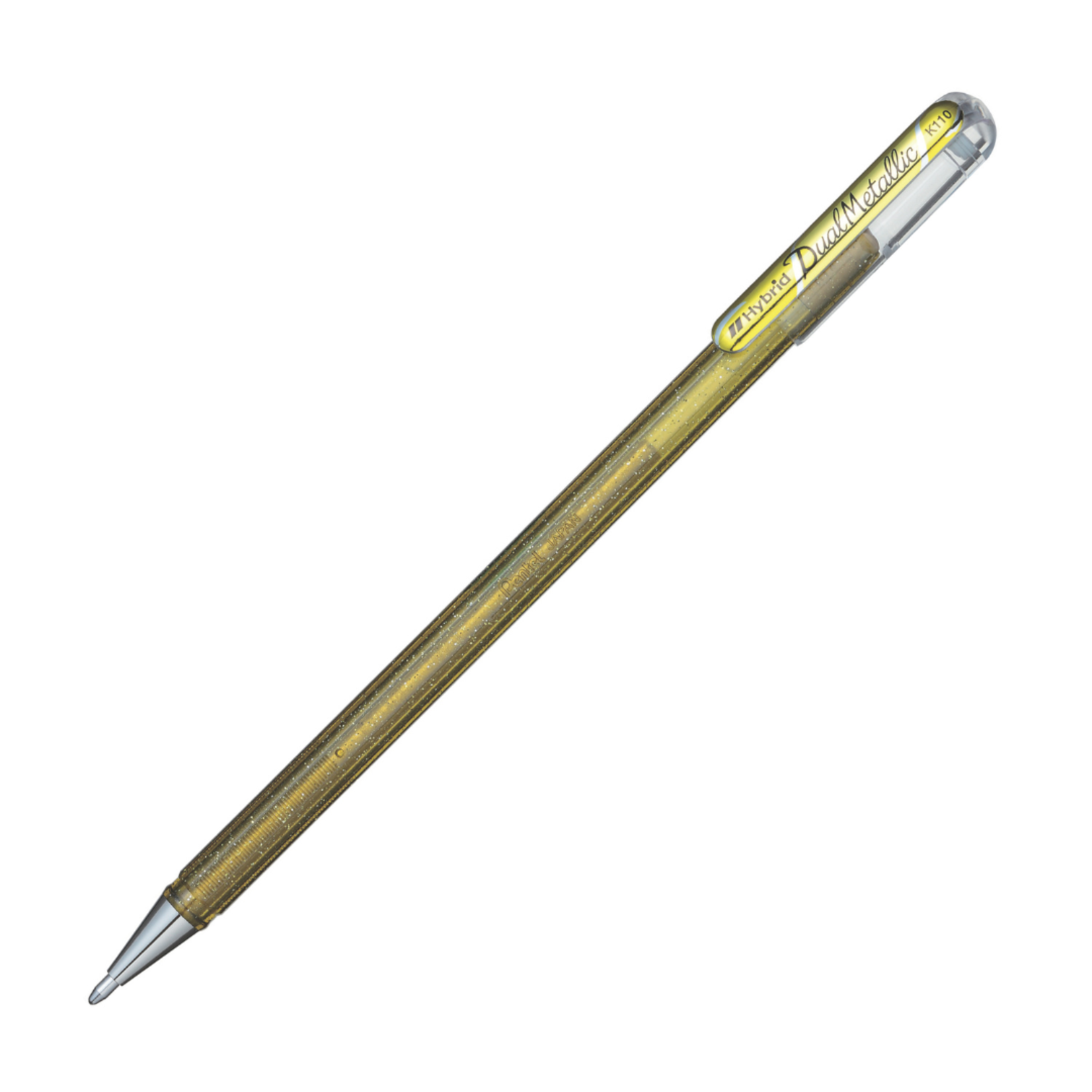 PENTEL HYBRID DUAL METALLIC GEL PEN 1MM GOLD