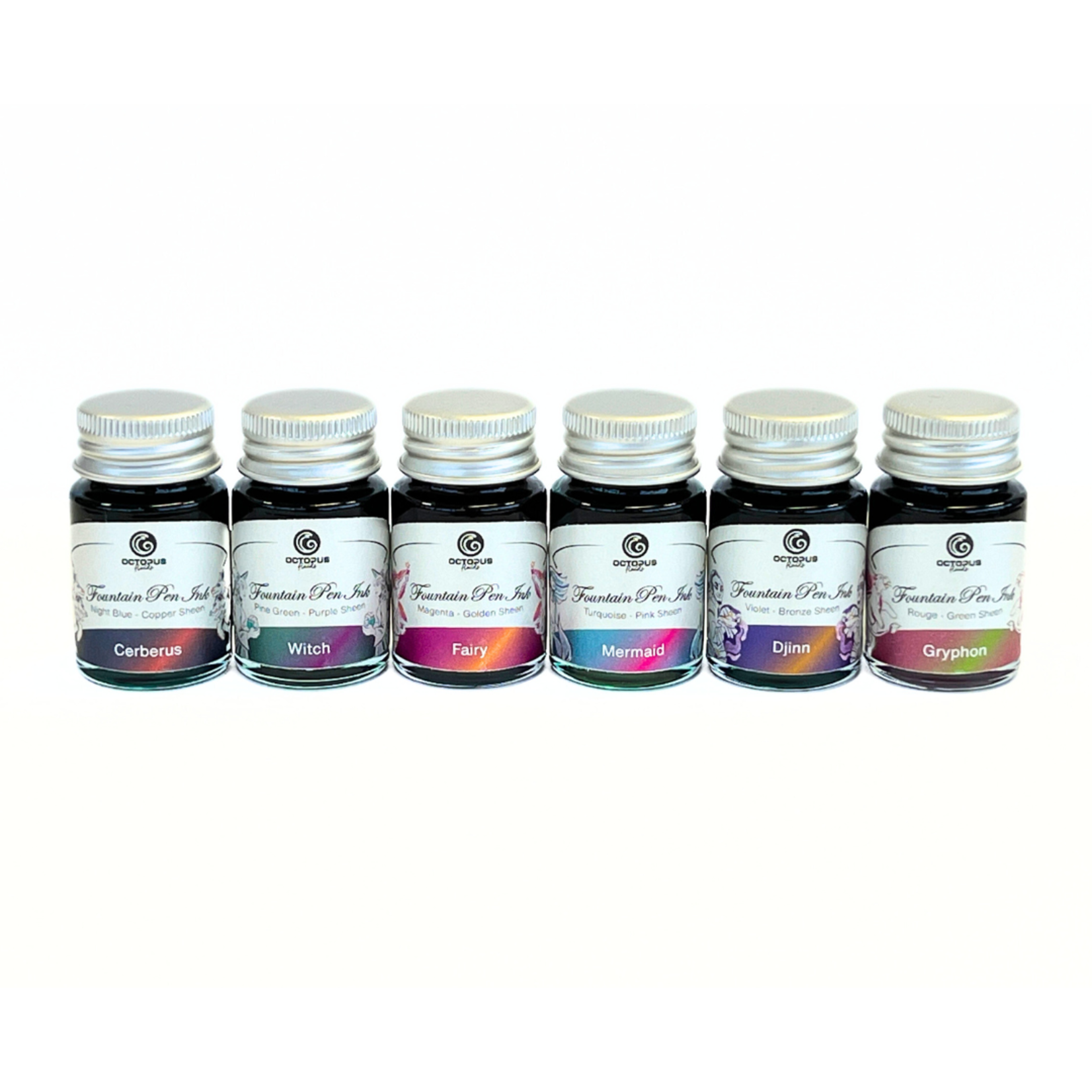 OCTOPUS WRITE & DRAW OCTOPUS SHEEN FOUNTAIN PEN INK 6X10ML SET 2