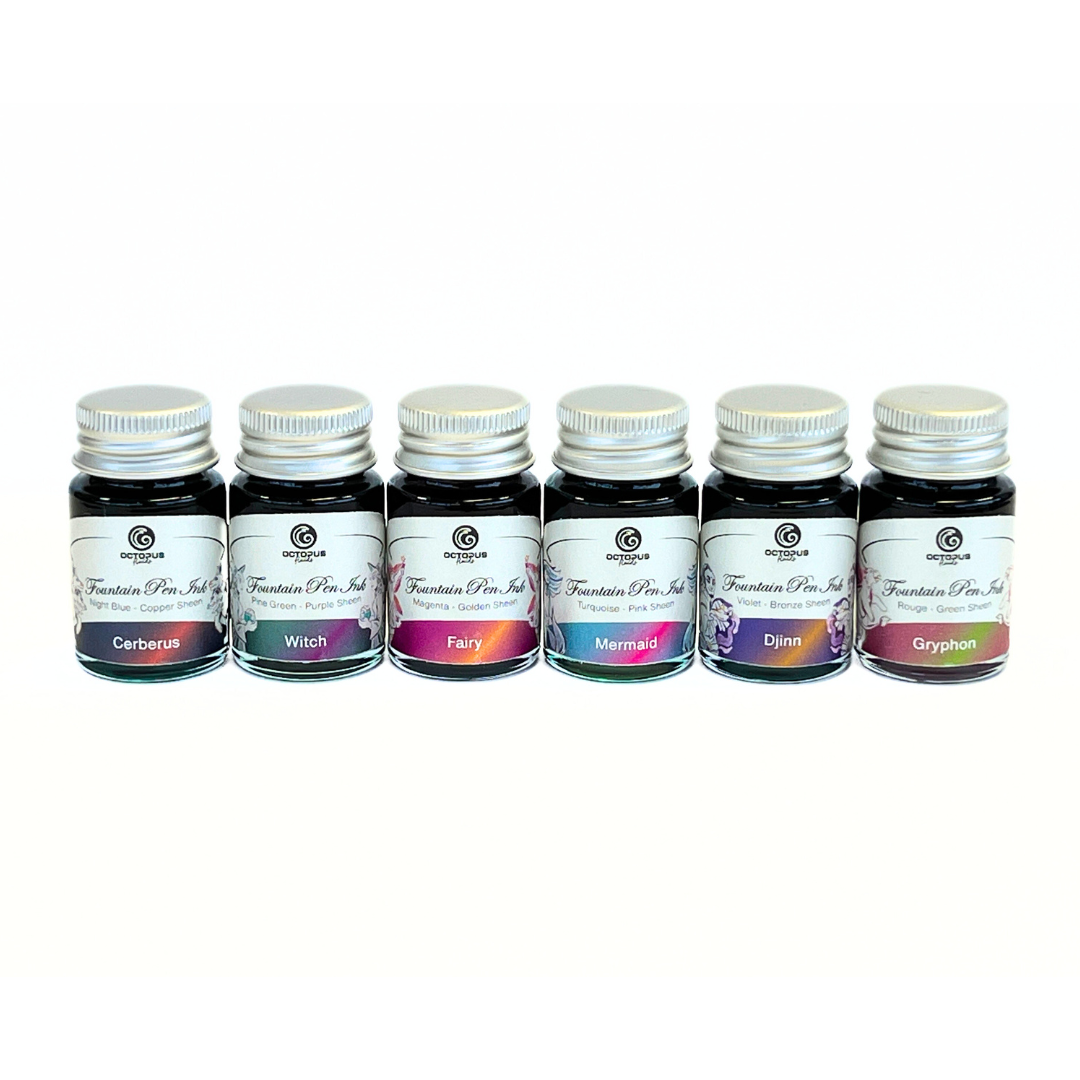 Phythons Ink OCTOPUS SHEEN FOUNTAIN PEN INK 6X10ML SET 2 - The Gilded Rabbit