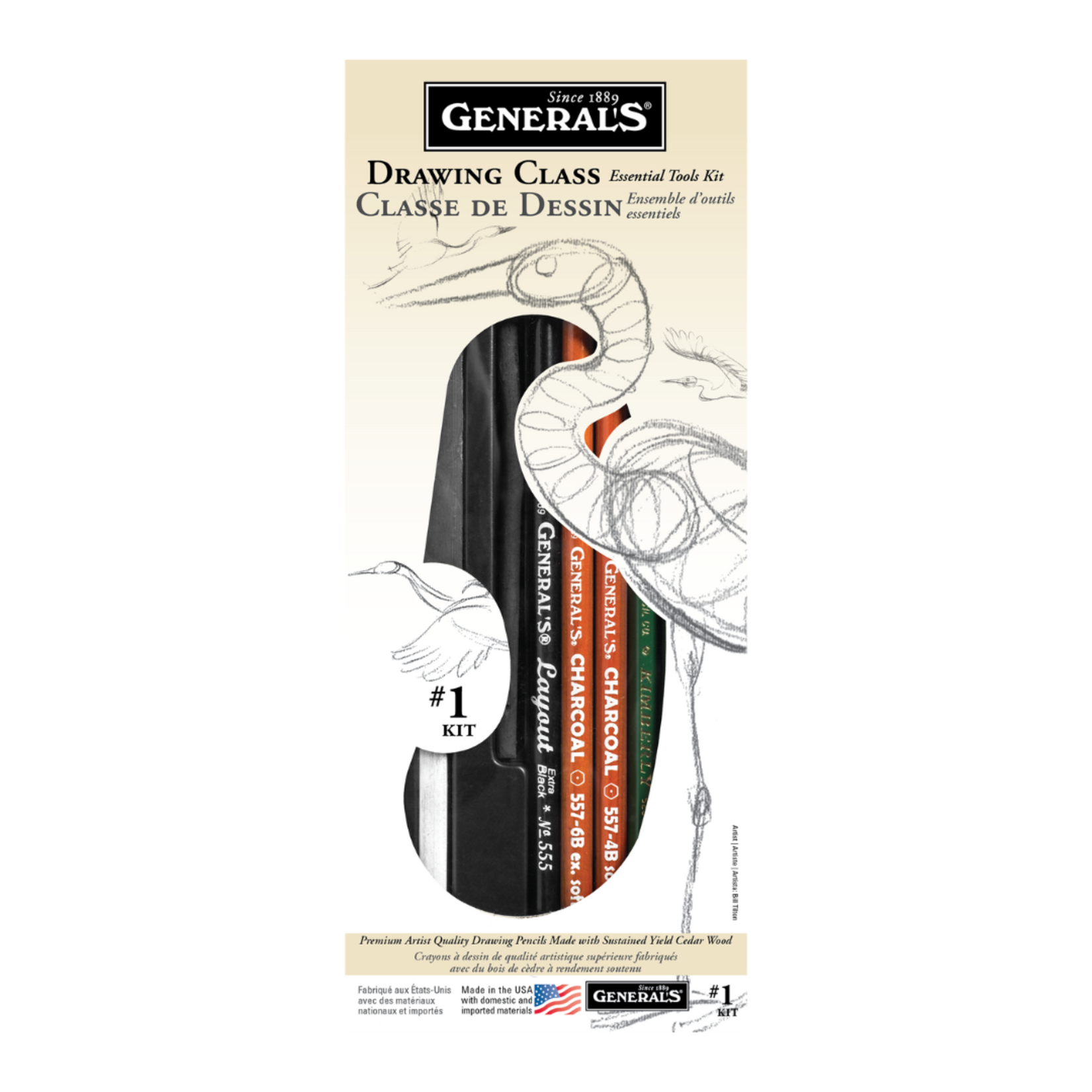 GENERAL'S DRAWING CLASS ESSENTIAL TOOLS KIT #1