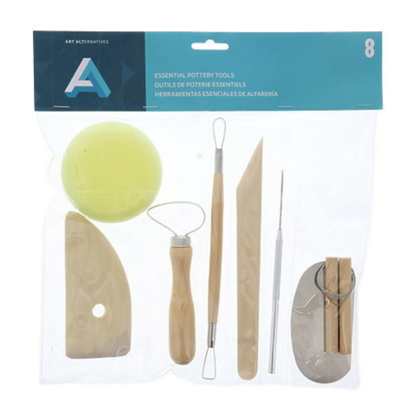 ART ALTERNATIVES ESSENTIAL POTTERY TOOLS SET/8