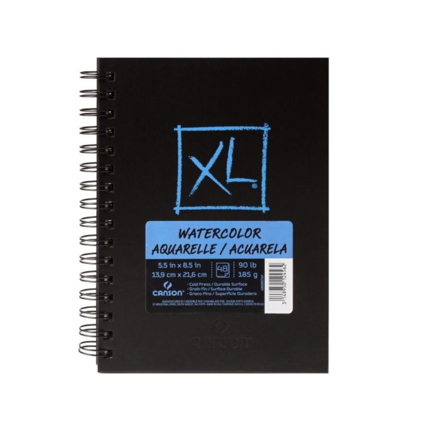 CANSON CANSON XL WATERCOLOUR BOOK 90LB 5.5"X8.5" COIL BOUND HARDCOVER 48/SHEET