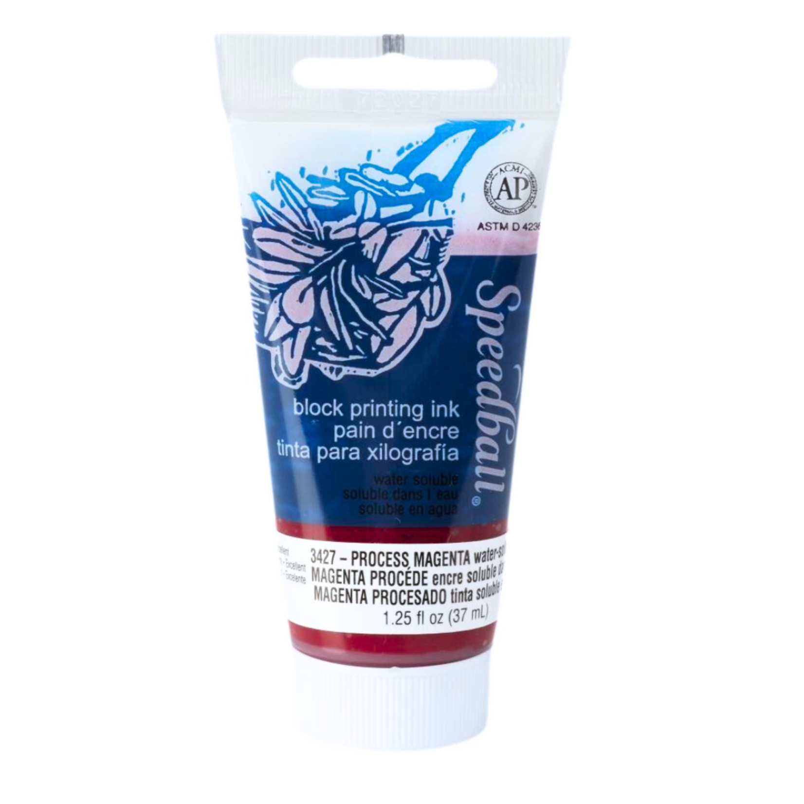 SPEEDBALL BLOCK PRINTING INK WATER SOLUBLE 2.5OZ PROCESS MAGENTA